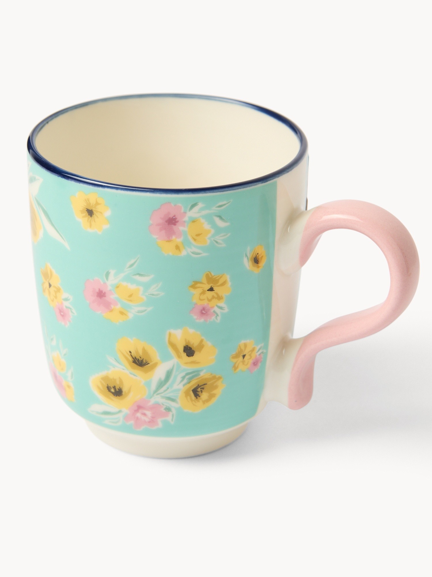 New bone china mug with flower motif - Discounted Price, Multicolor, large image number 1