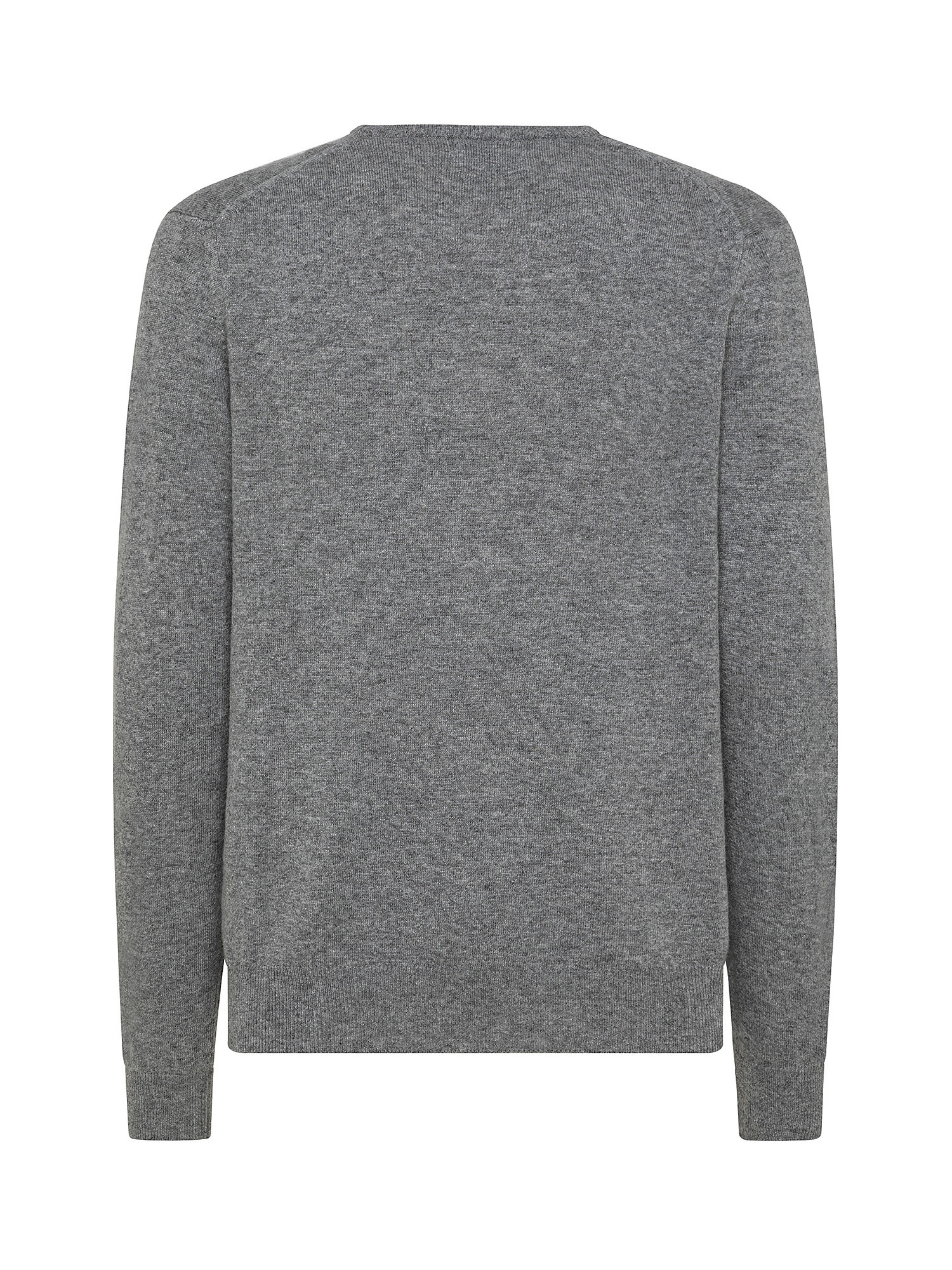 Cashmere Blend crewneck sweater with noble fibers, Grey, large image number 1