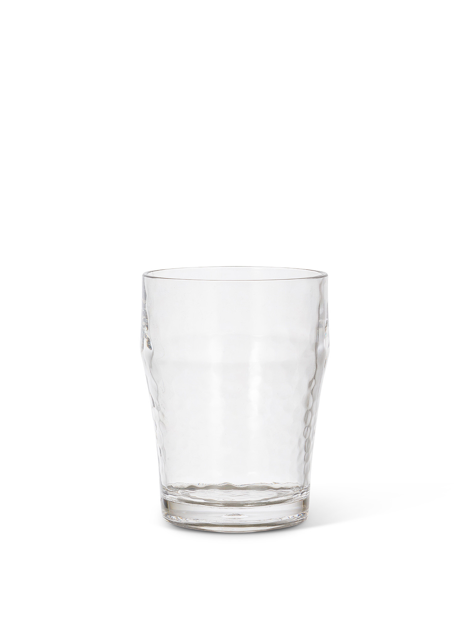 Bicchiere plastica effetto martellato, Trasparente, large image number 0