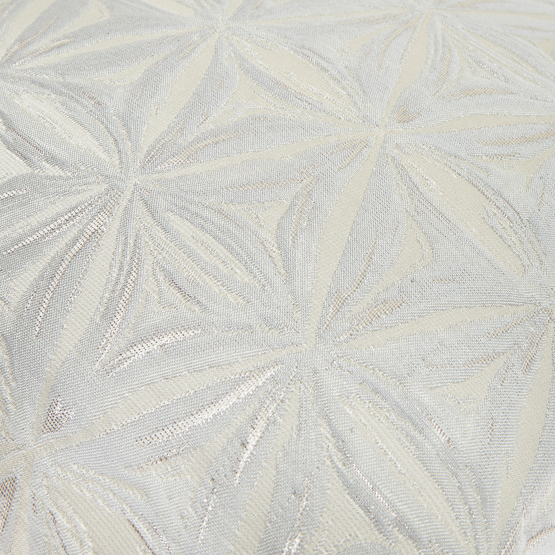 Jacquard cushion geometric motifs 45x45cm, Pearl Grey, large image number 1