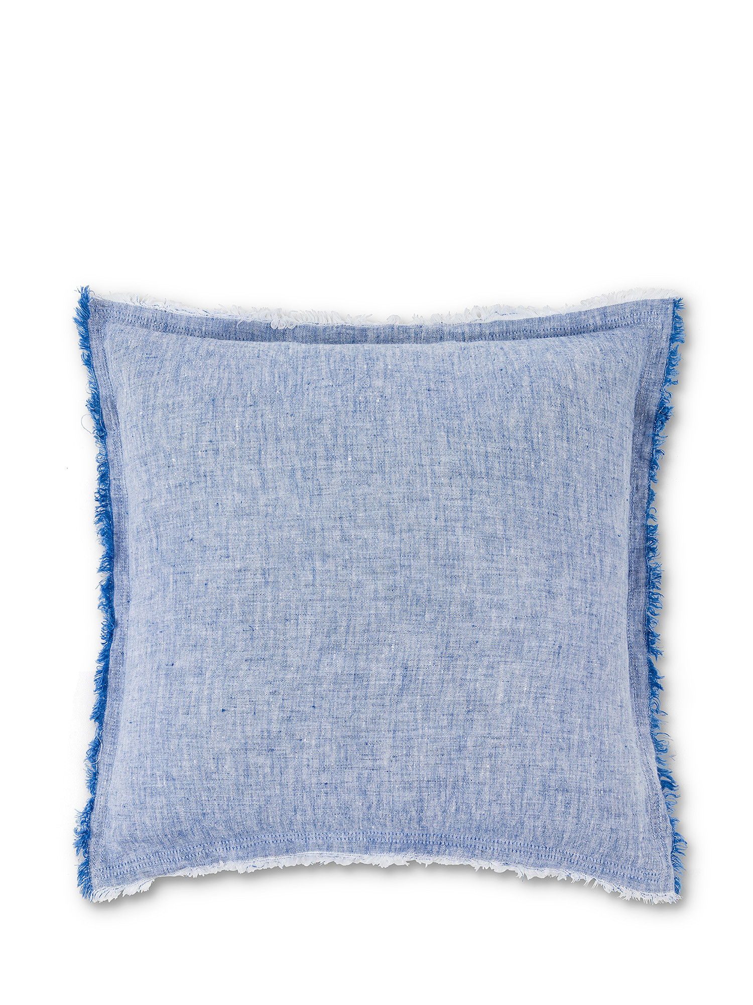 Solid color 100% linen cushion 45x45cm, Light Blue, large image number 0