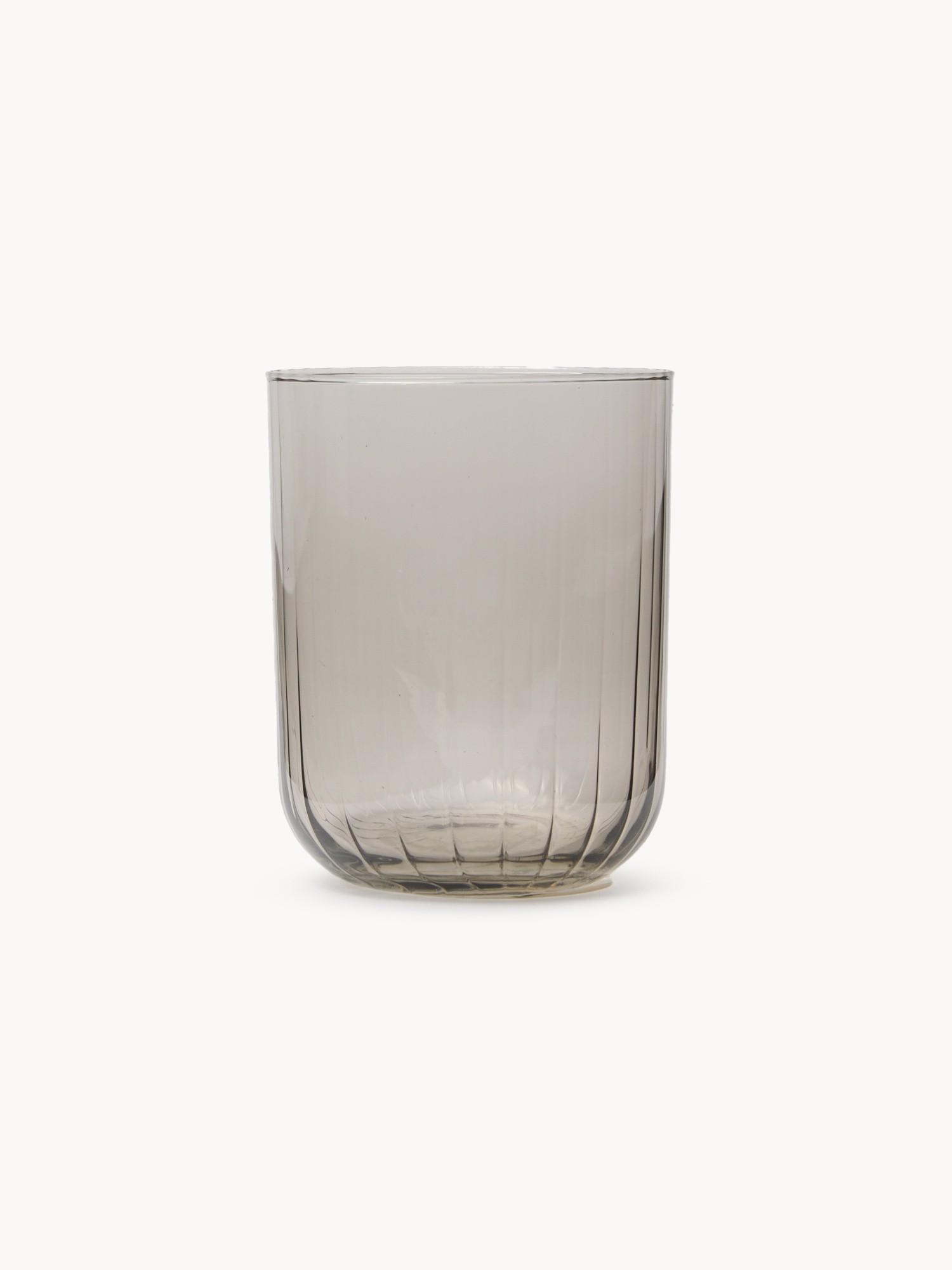 Smoky gray fluted glass, Grey, large image number 0