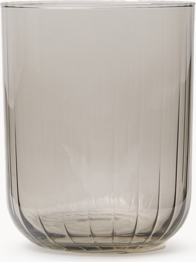 Smoky gray fluted glass