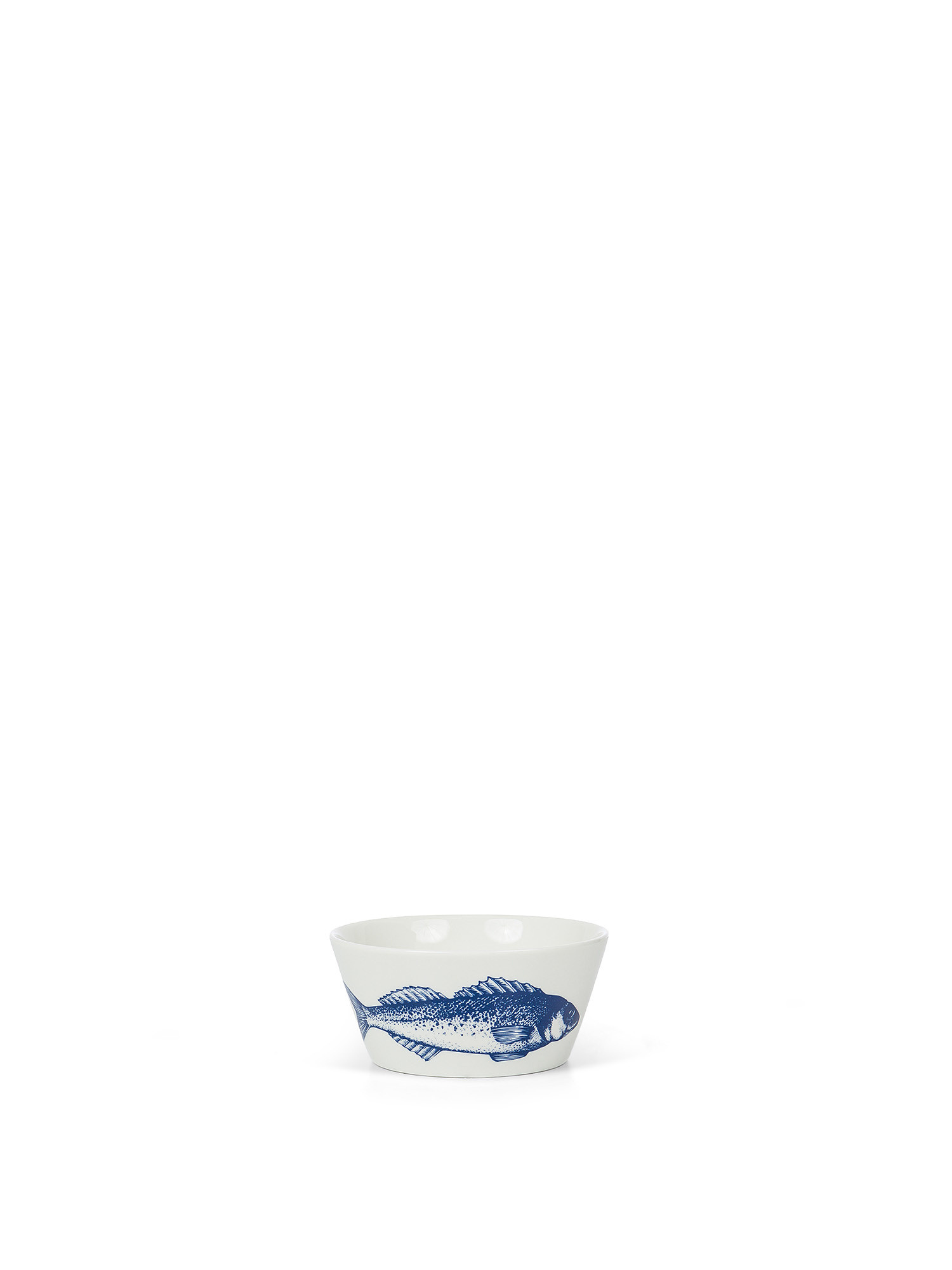 Small bowl in new bone china with fish motif, White, large image number 0