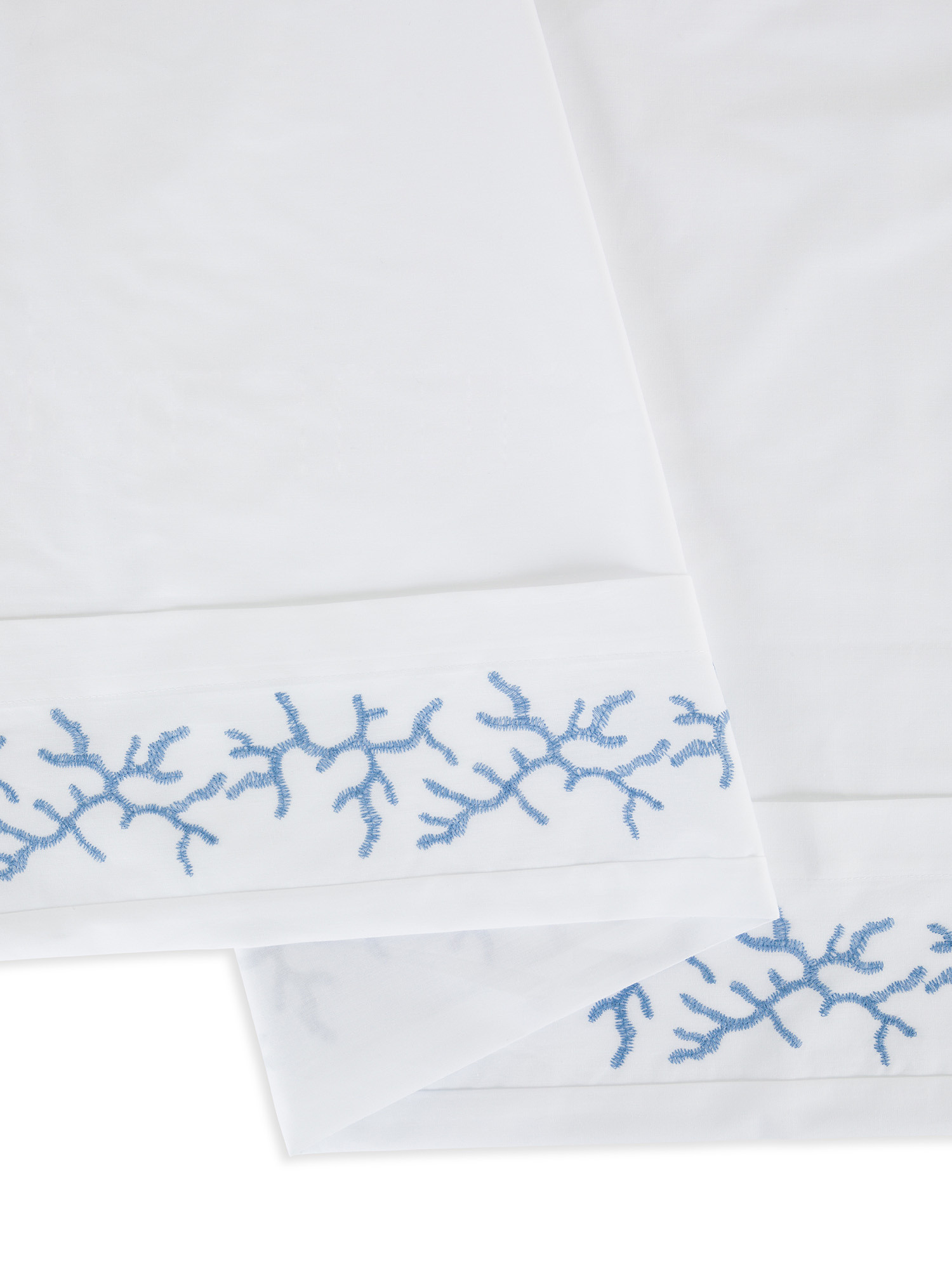 Flat sheet with coral embroidery, White, large image number 2