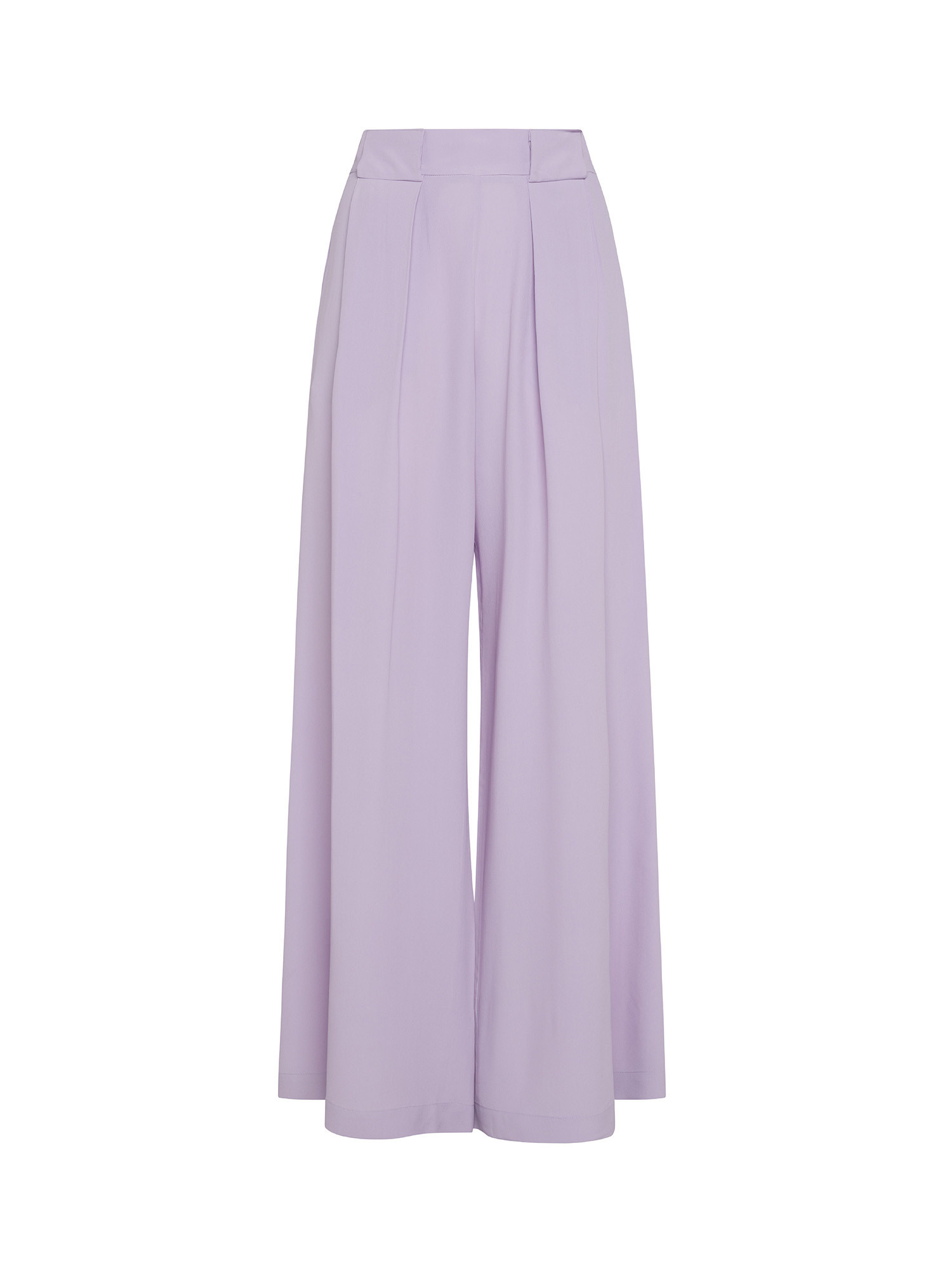 Momonì - Aspen pants in cràªpe-silk blend, Purple Wisteria, large image number 0