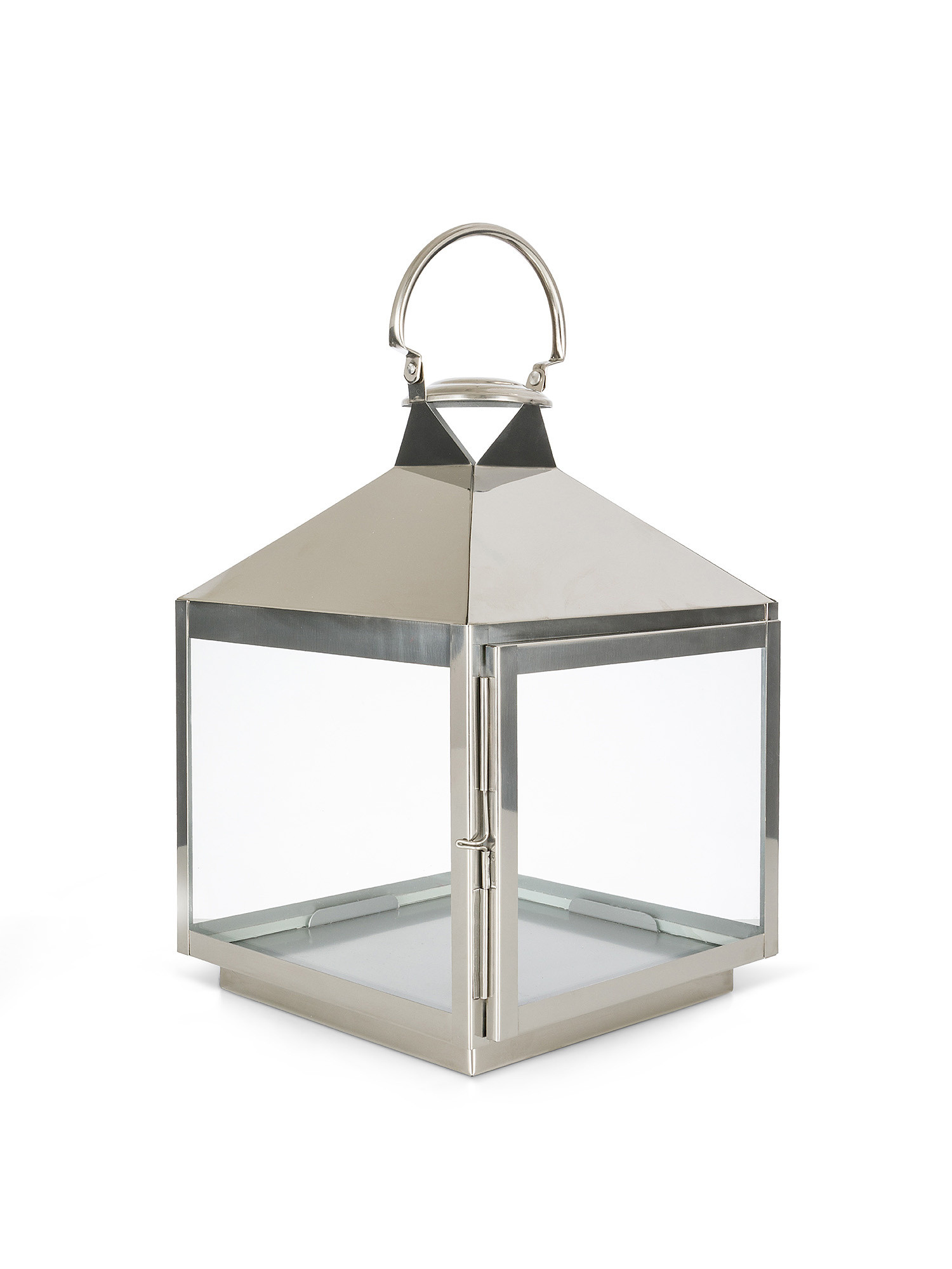 Glass and steel lantern, Grey, large image number 0