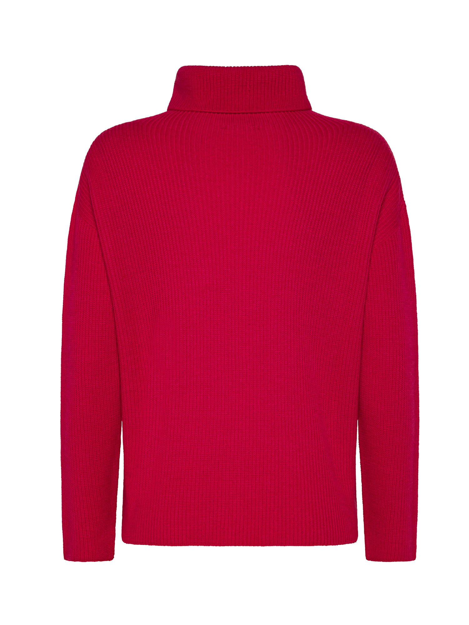 K Collection - Turtleneck pullover in extrafine wool, Pink Fuchsia, large image number 1