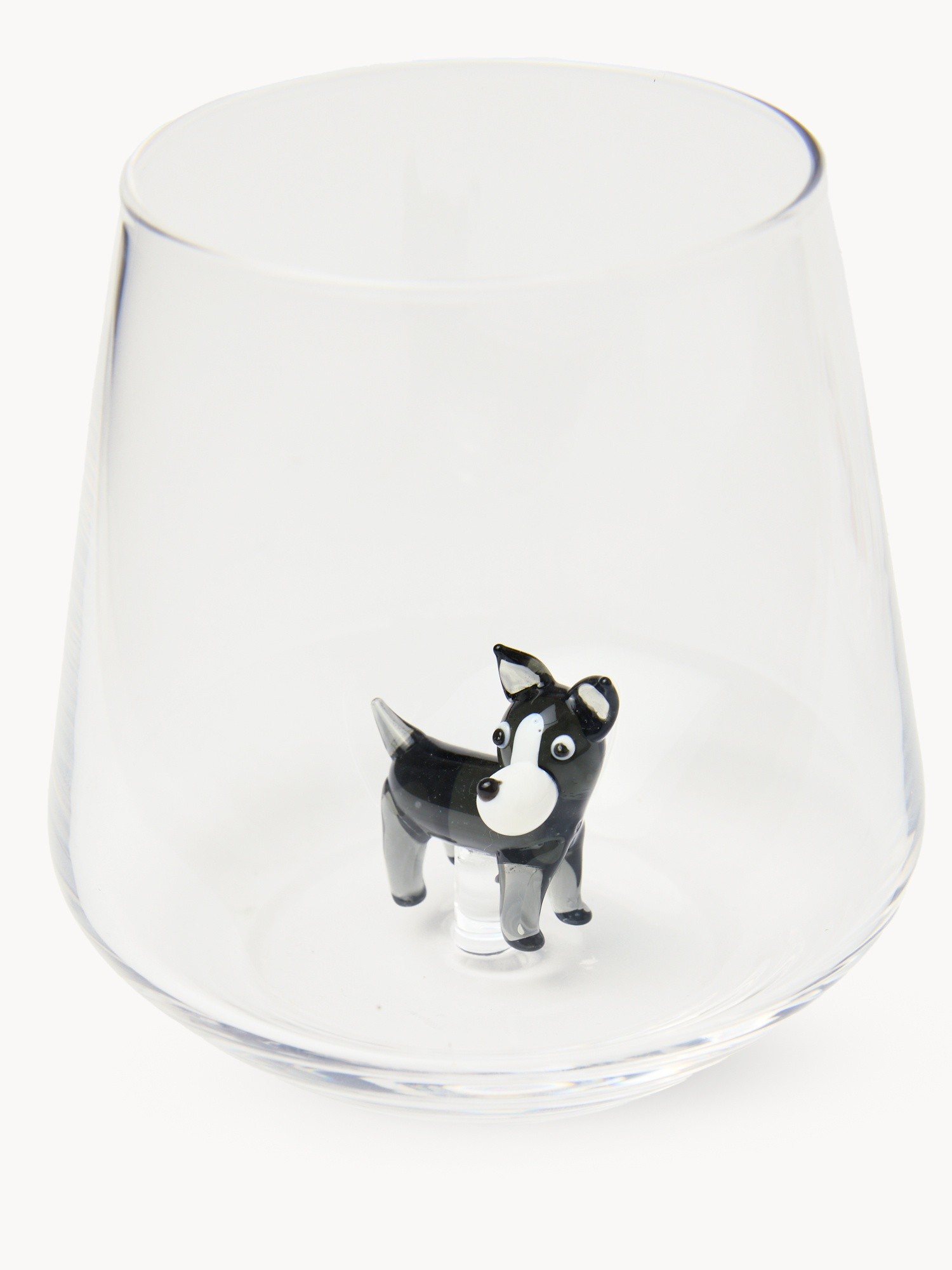 Set 4 bicchieri in vetro borosilicato dettaglio cagnolini, Multicolor, large image number 1