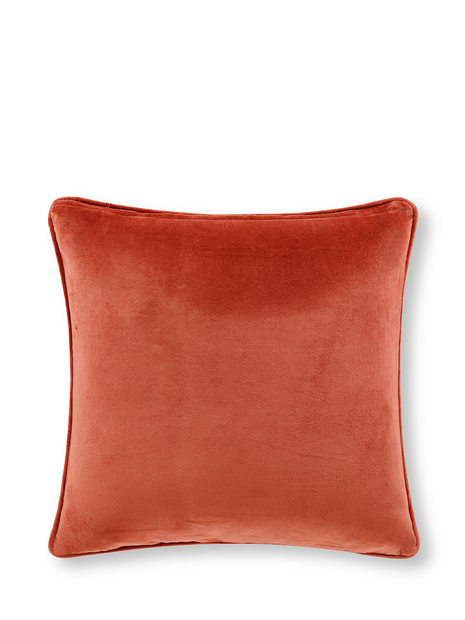 Plain velvet cushion 45x45cm, Brown, large image number 1