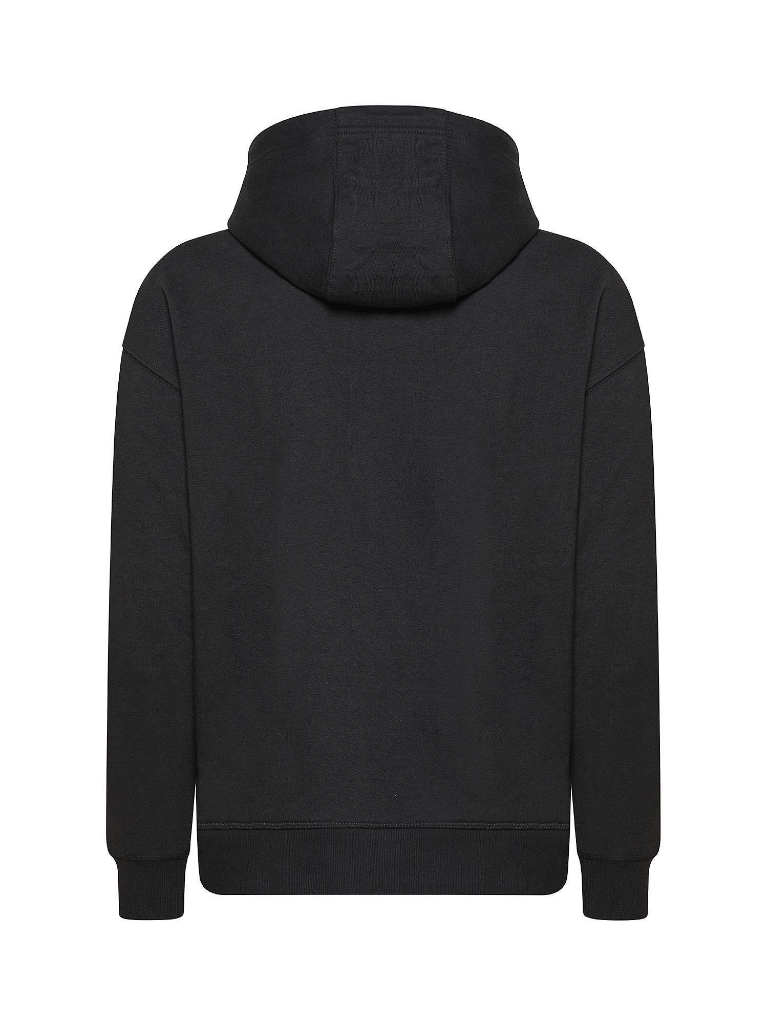 Tommy Jeans - Hooded cotton sweatshirt with micrologo, Black, large image number 1