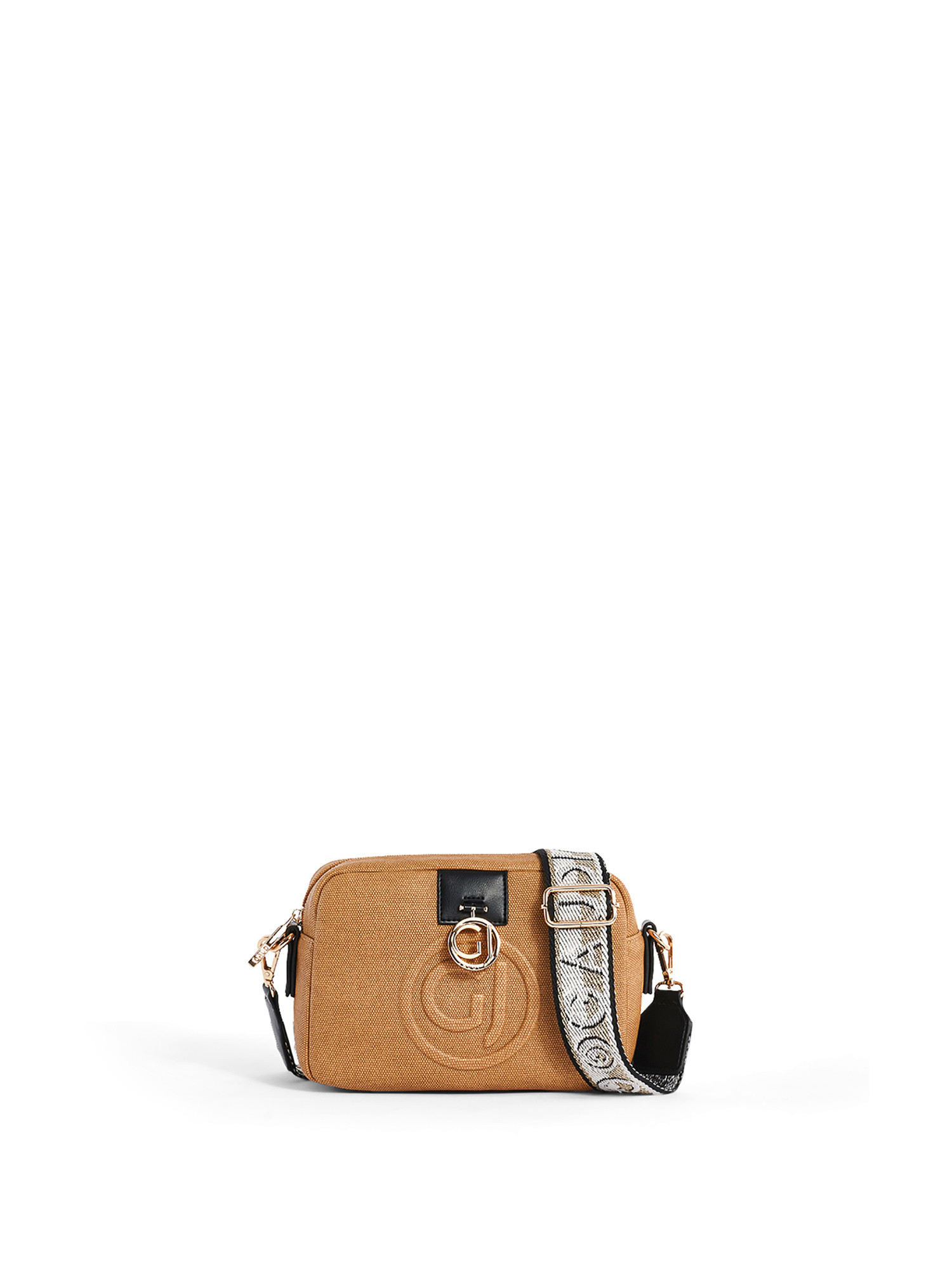 Gaudì - Faux leather crossbody with logo, Camel, large image number 0
