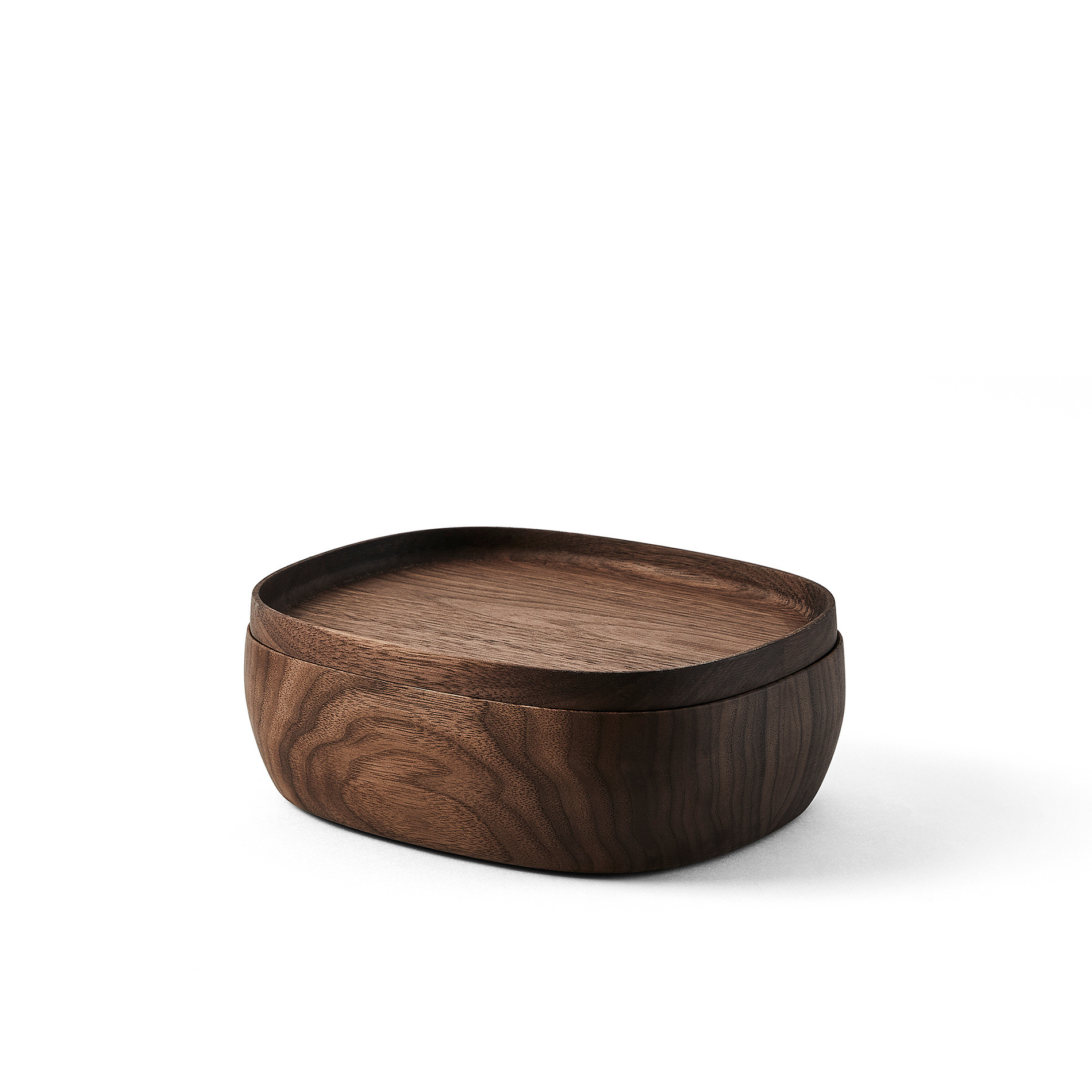Container in walnut wood by Federica Biasi, Dark Brown, large image number 0