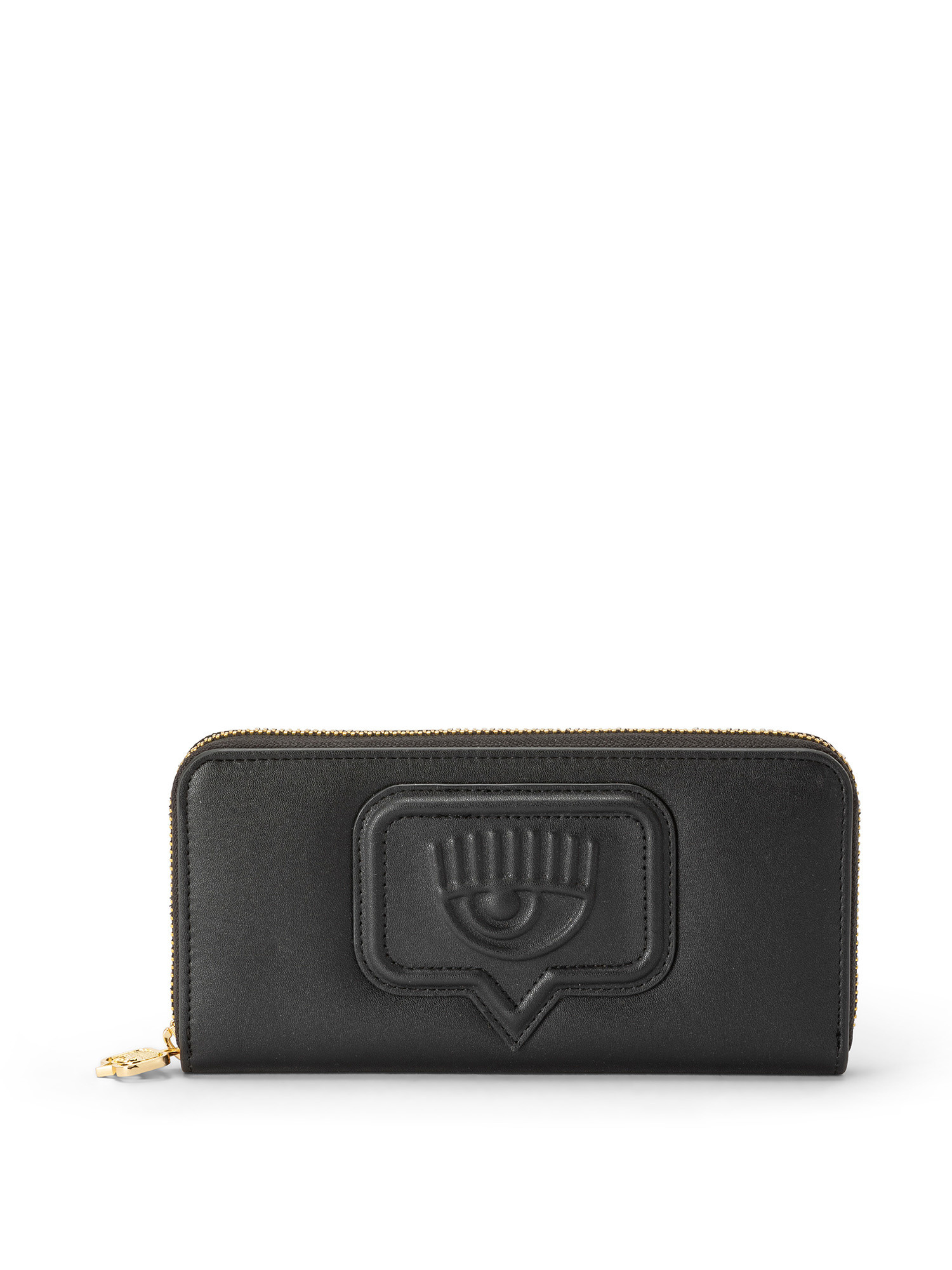 Wallet in faux leather, Black, large image number 0