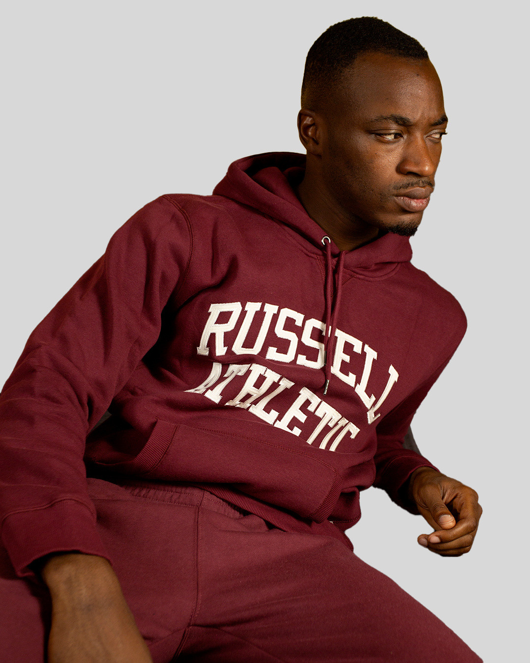 Russell Athletic - Felpa con cappuccio, Rosso bordeaux, large image number 1