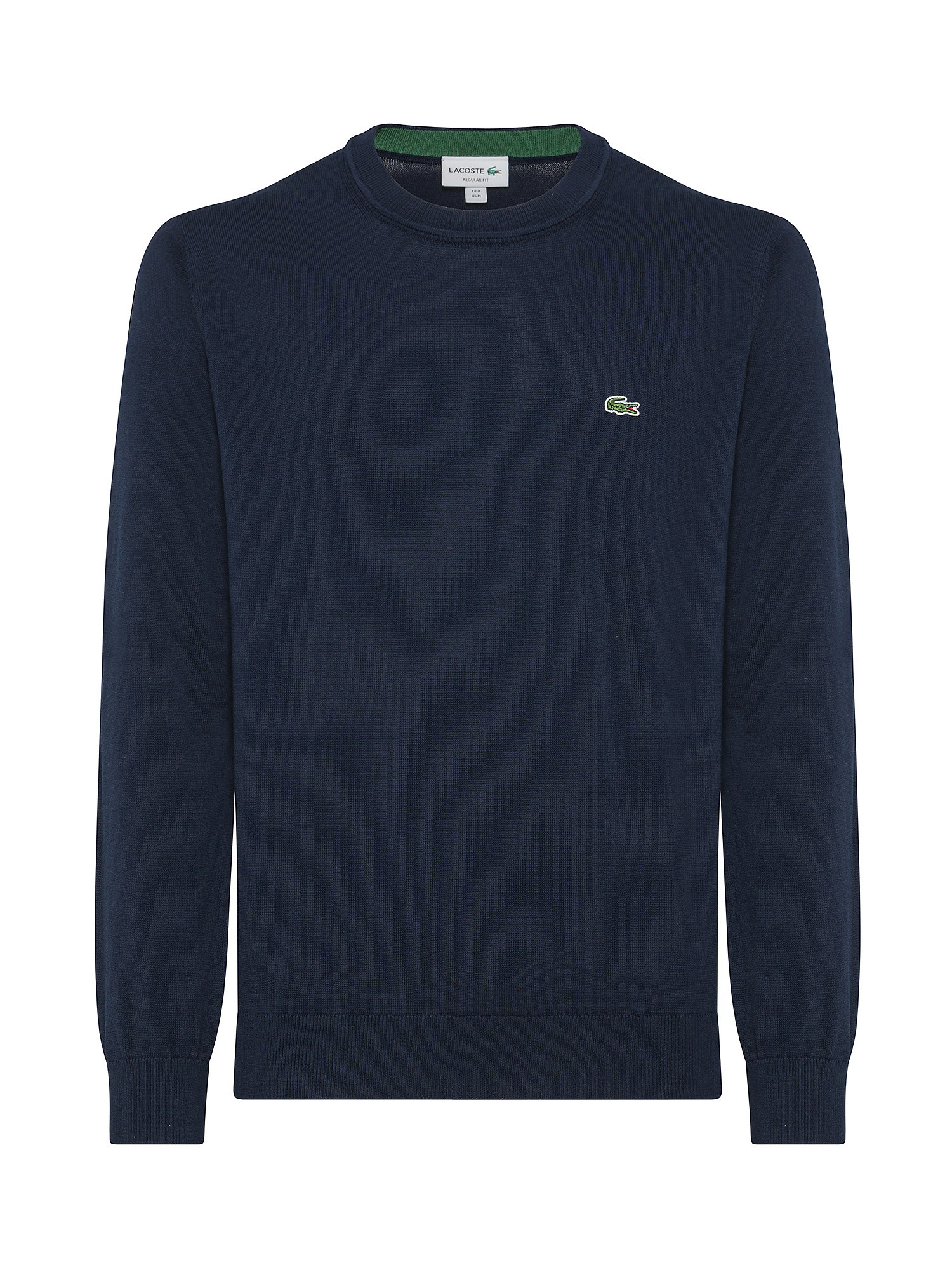 Lacoste - Cotton crewneck sweater, Dark Blue, large image number 0