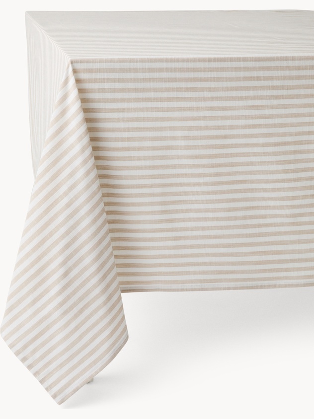 Pure cotton yarn-dyed striped tablecloth - Discounted Price