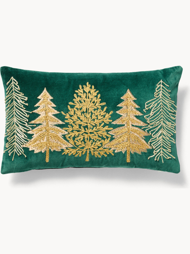 Cuscino 30x50 alberi ricamati