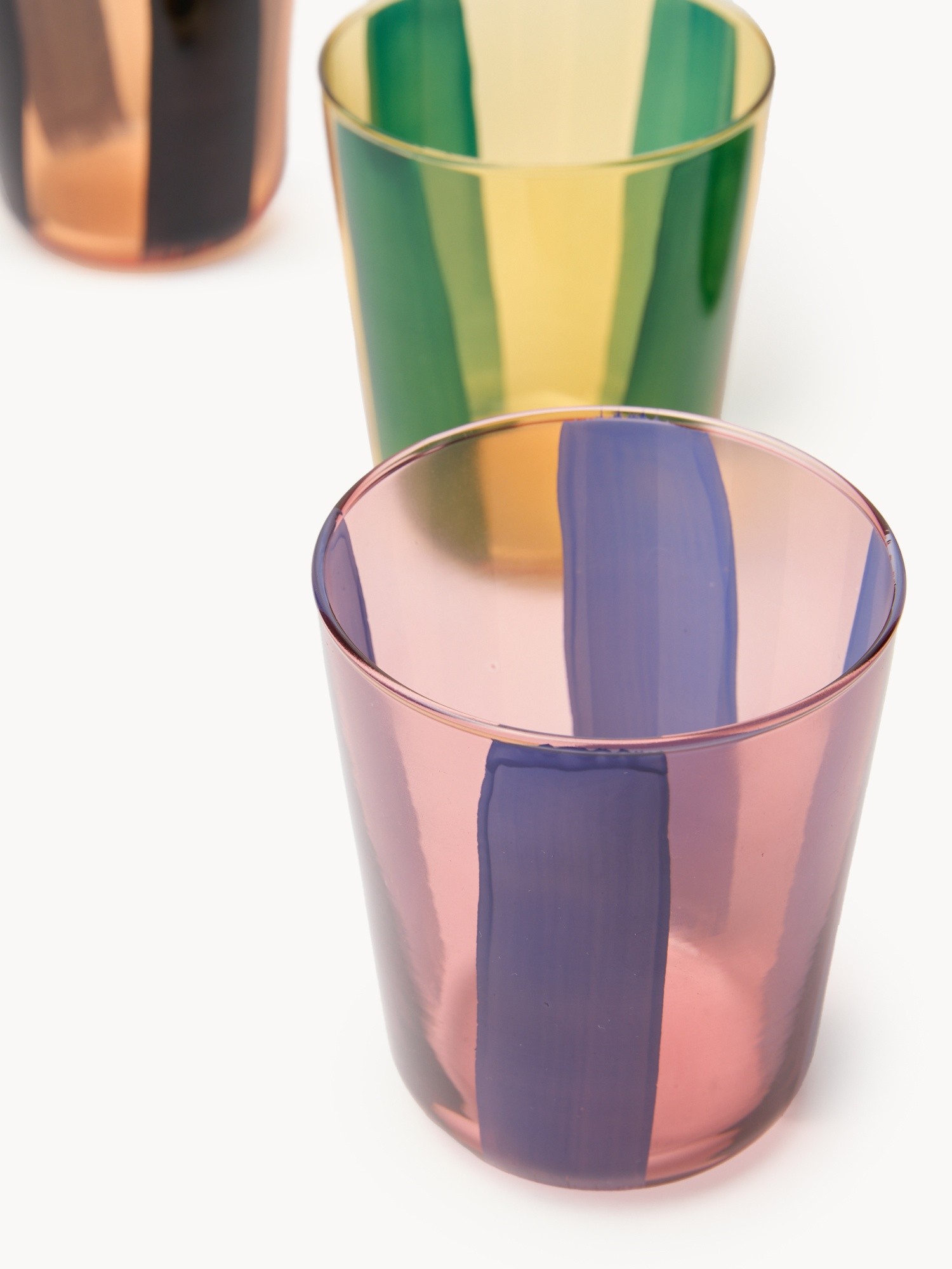 Set of 4 colored glasses, Multicolor, large image number 1