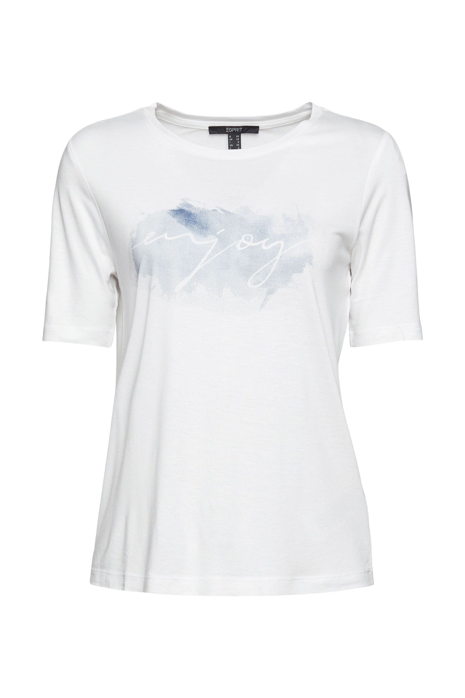 T-shirt con scritta stampata, Bianco, large image number 0