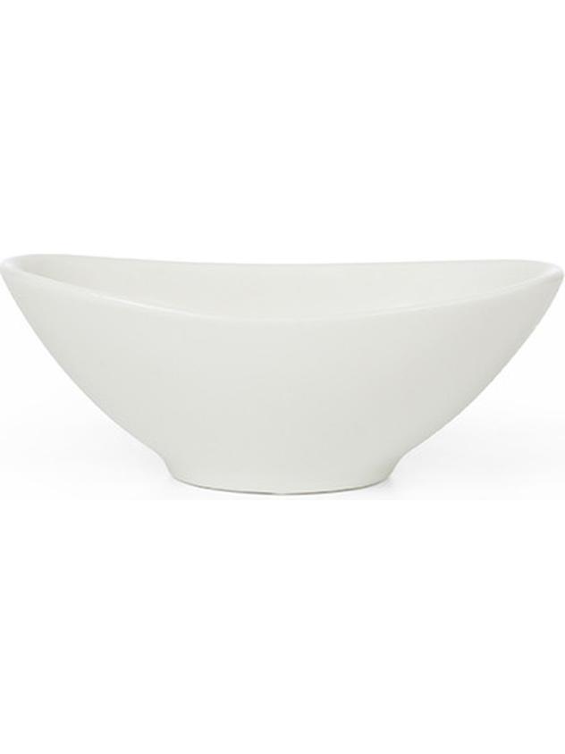 Coppetta ovale porcellana bianca