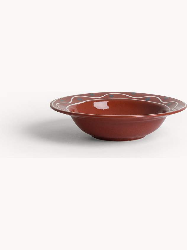 Piatto fondo Austin ceramica stoneware dipinta a mano