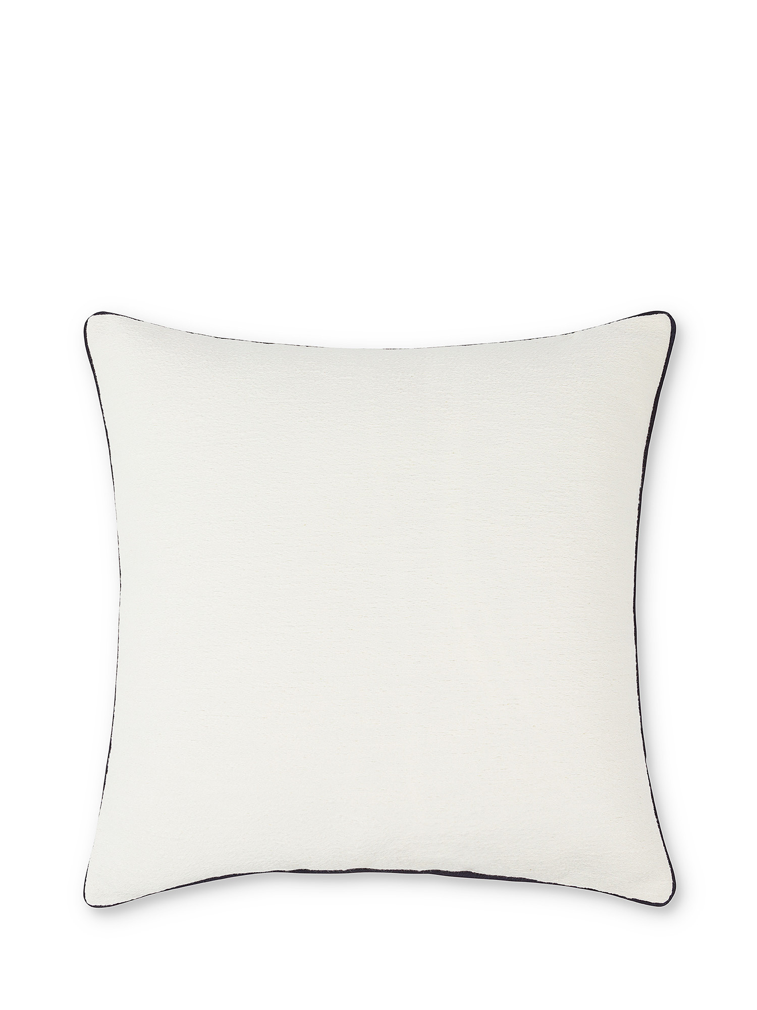Solid color fabric cushion 45x45cm, White, large image number 0