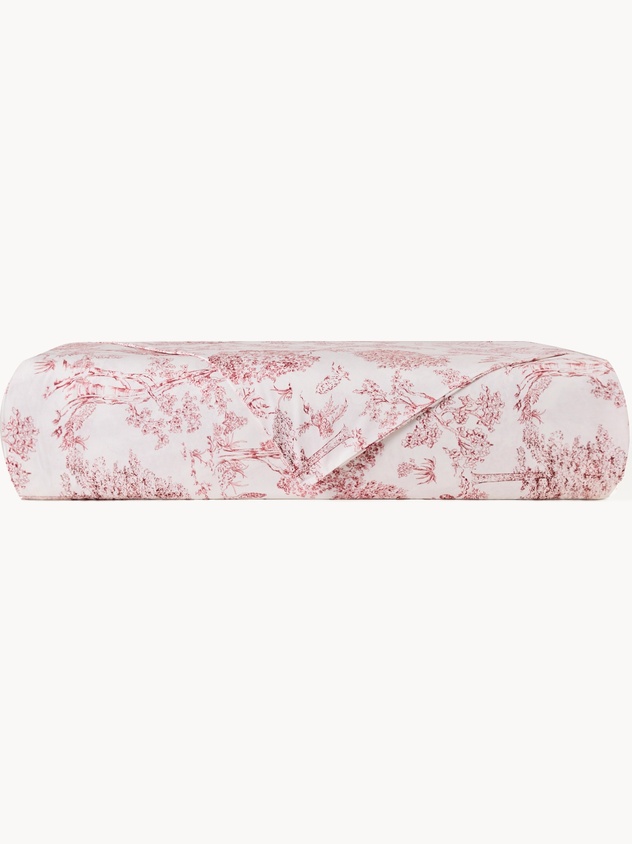 Cotton percale duvet cover,Toile de Jouy pattern
