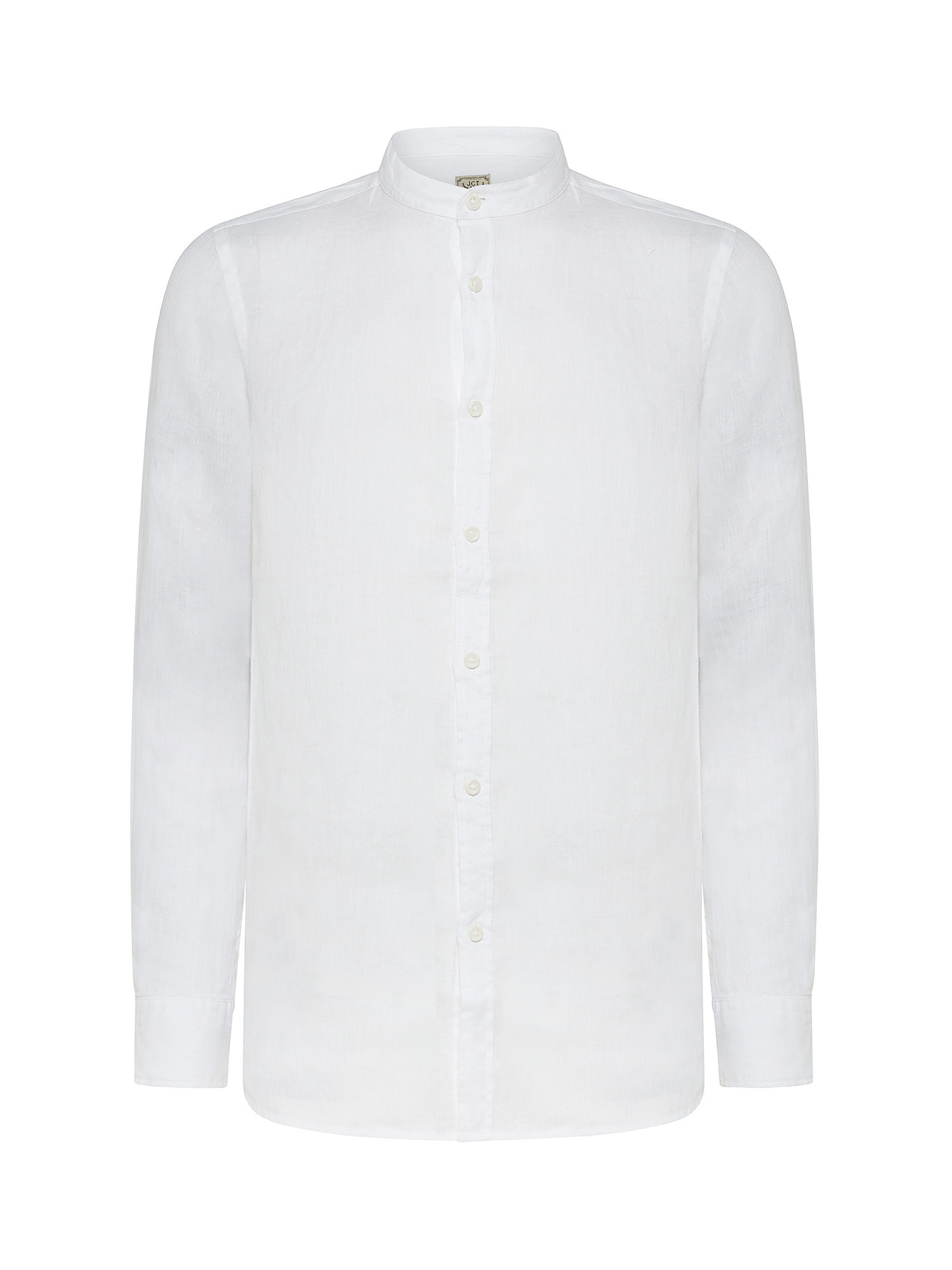 JCT - Camicia coreana in puro lino, Bianco, large image number 0