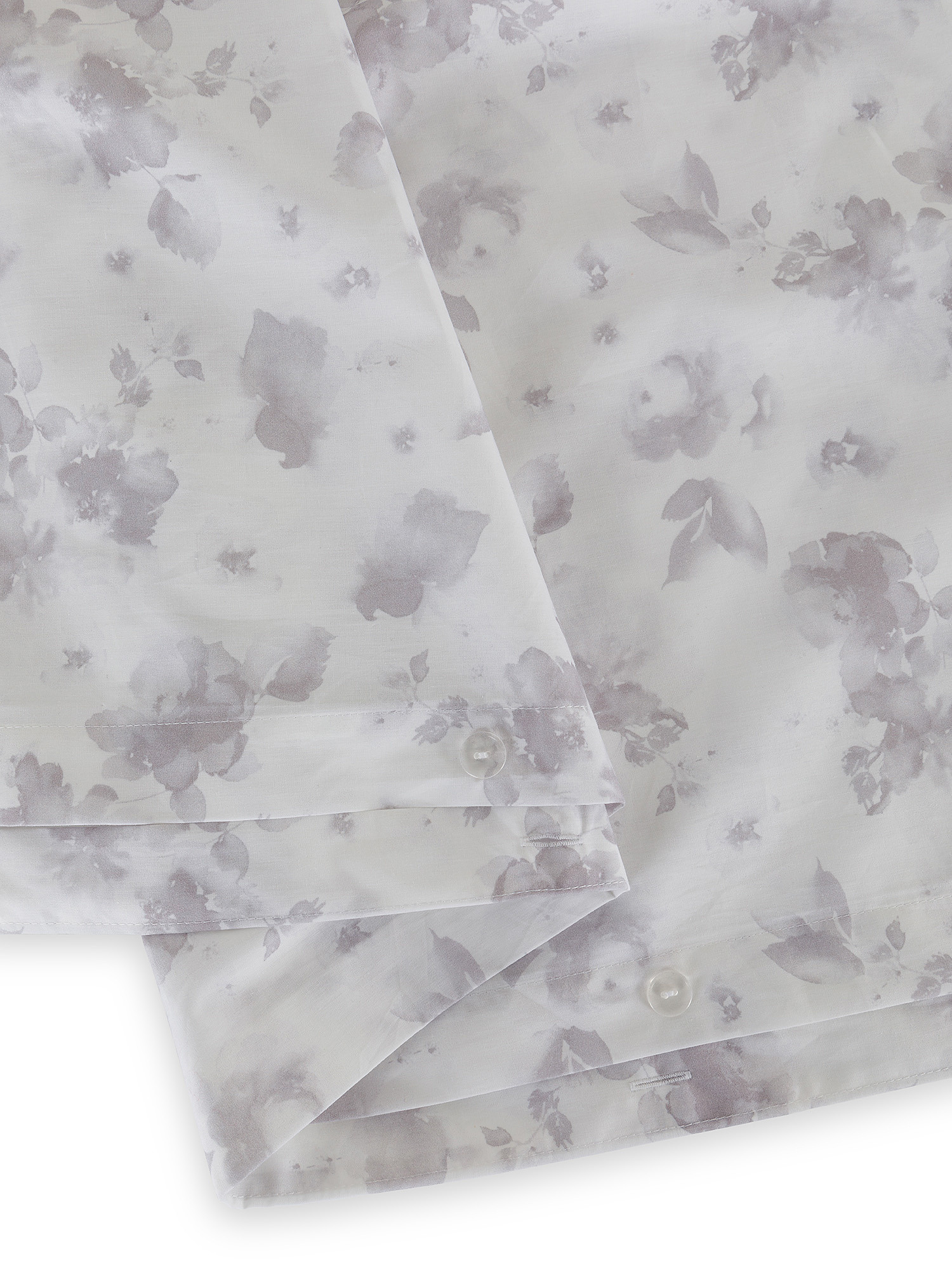 Copripiumino cotone percalle motivo floreale Portofino, Bianco, large image number 2