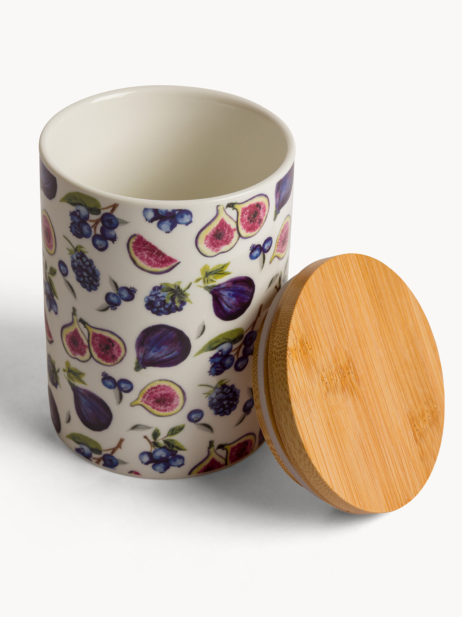 Barattolo new bone china motivo fichi, Multicolor, large image number 1