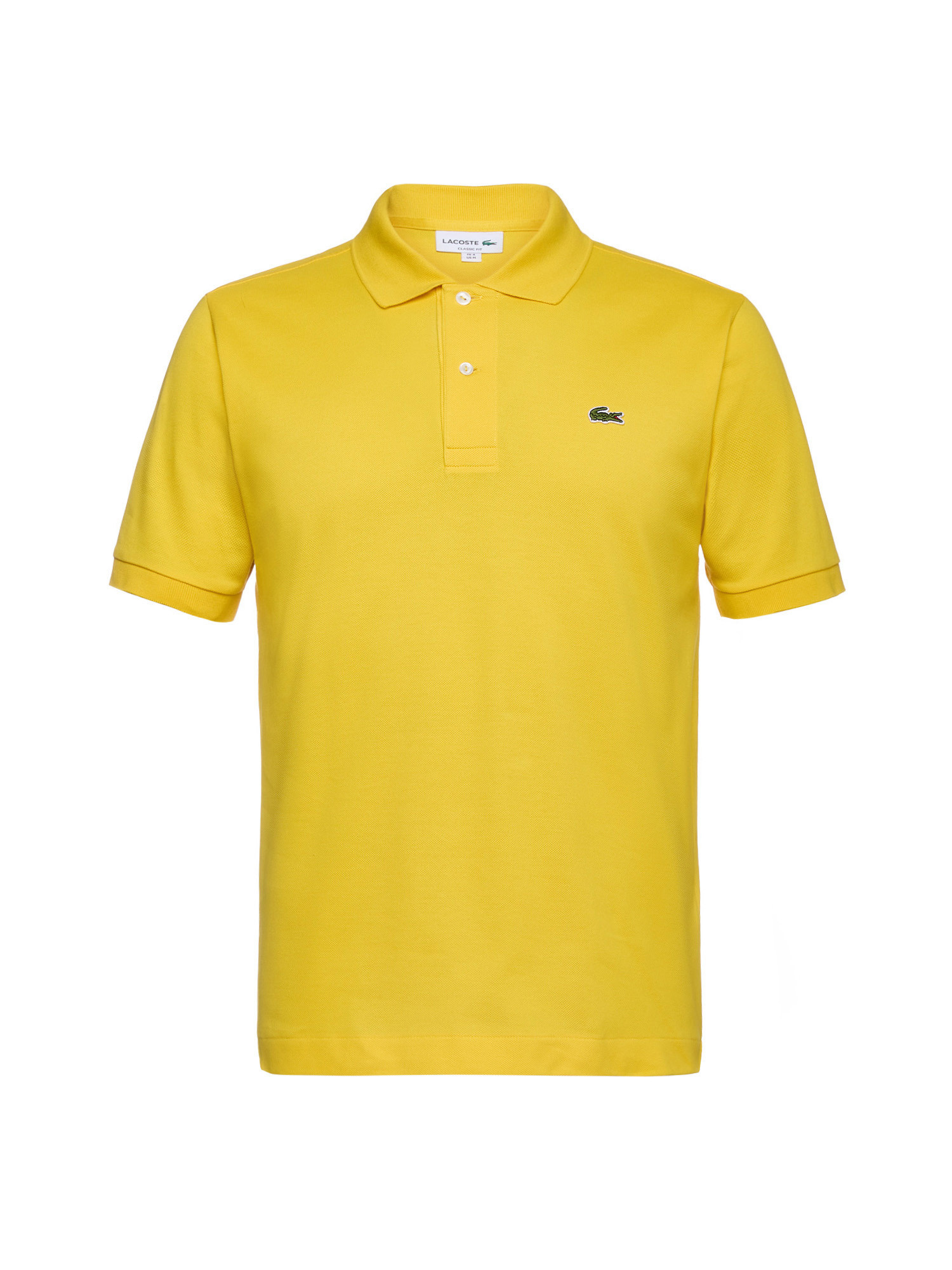 Lacoste - Classic cut polo shirt in petit piquè cotton, Yellow, large image number 0