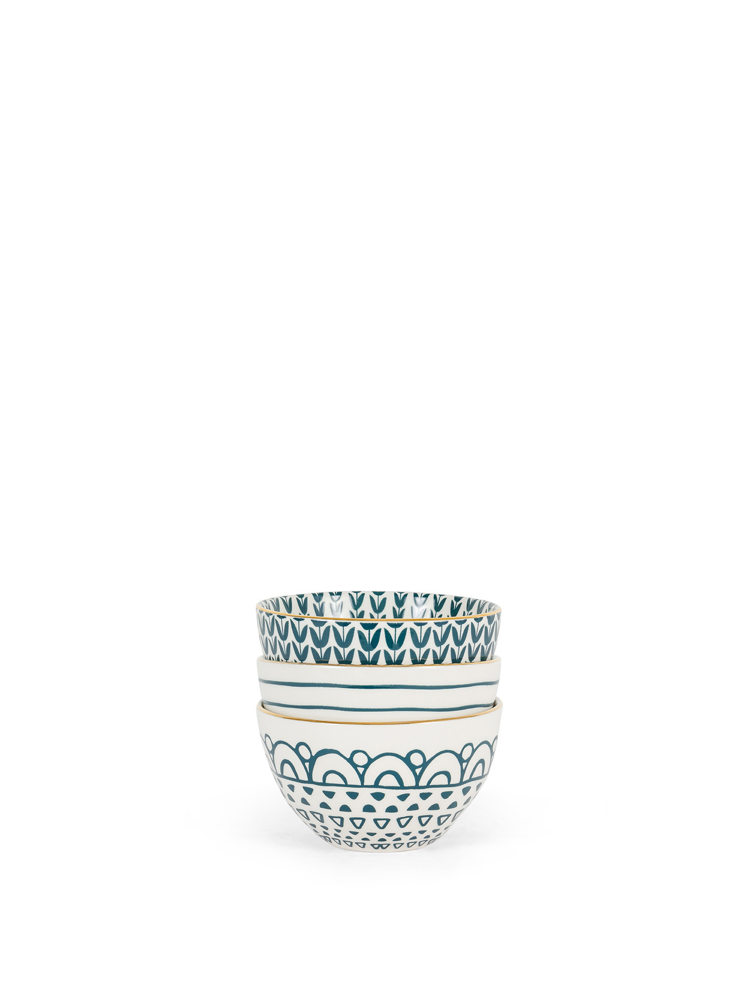 Coppetta in ceramica decorata, Blu, large image number 0