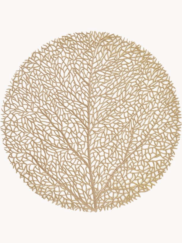 Gold/bronze perforated placemat