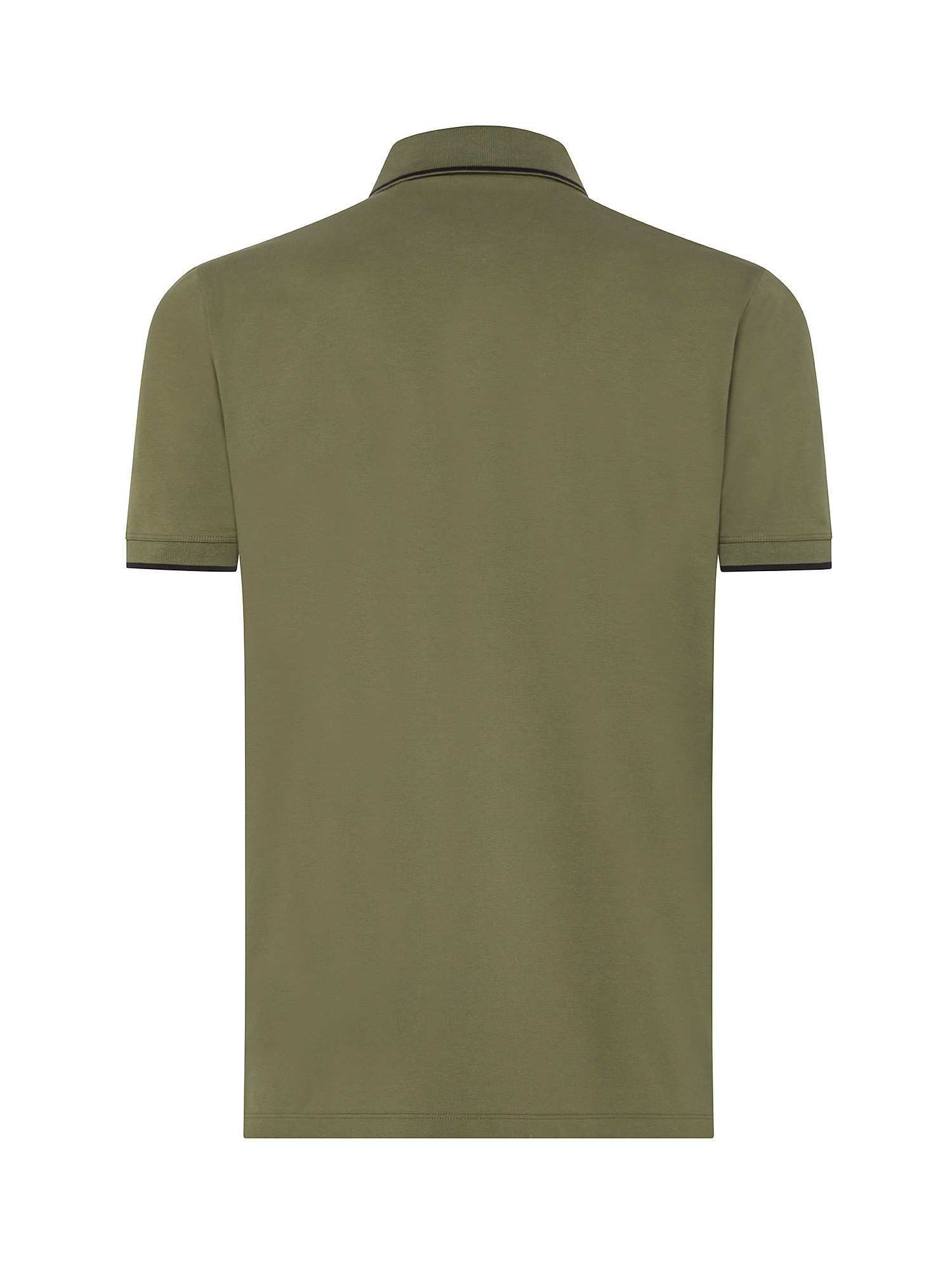 Hugo - Slim fit polo shirt with logo in cotton, Green, large image number 1