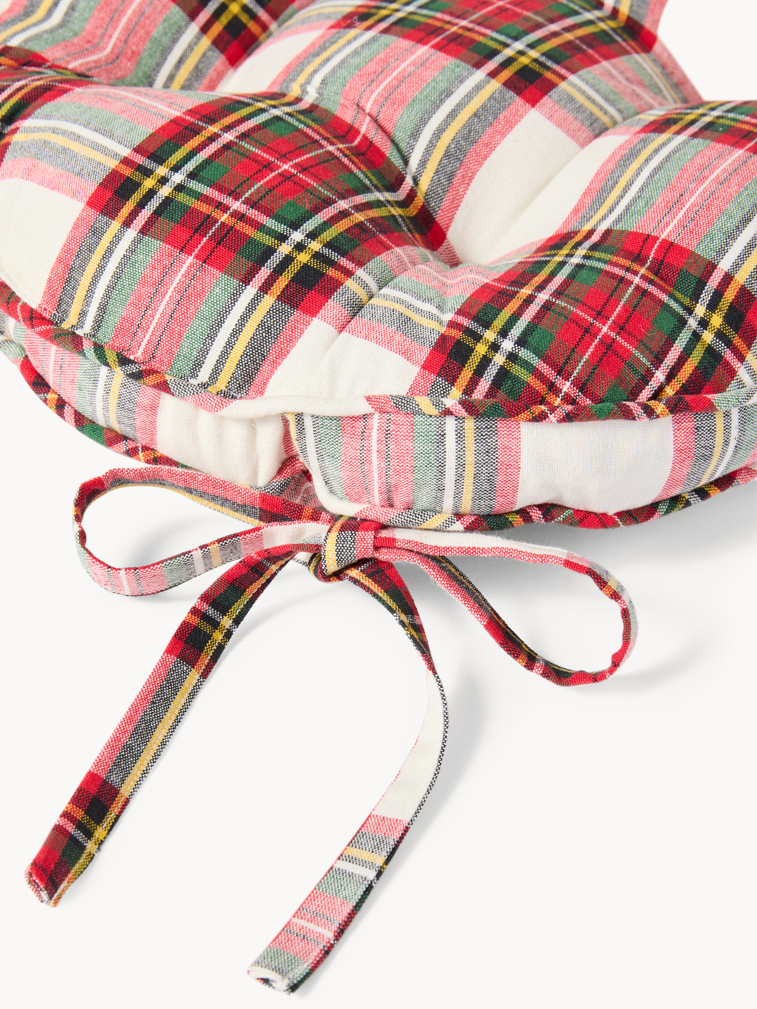 Cuscino sedia tartan a materasso in puro cotone tinto filo, Multicolor, large image number 1