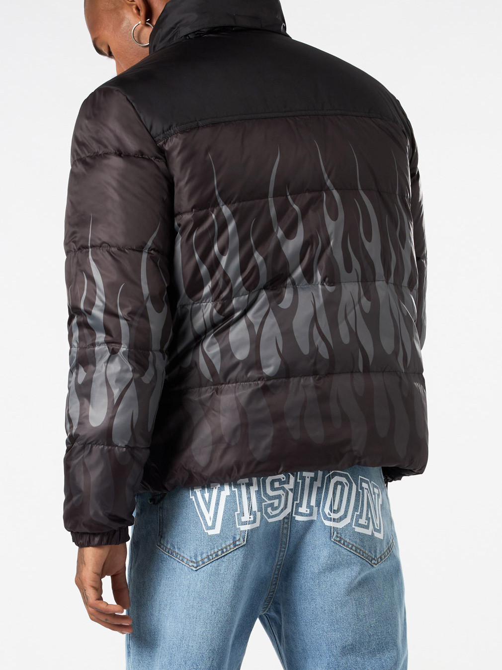 Vision of Super - Triple flame puffer jacket, Black, large image number 3