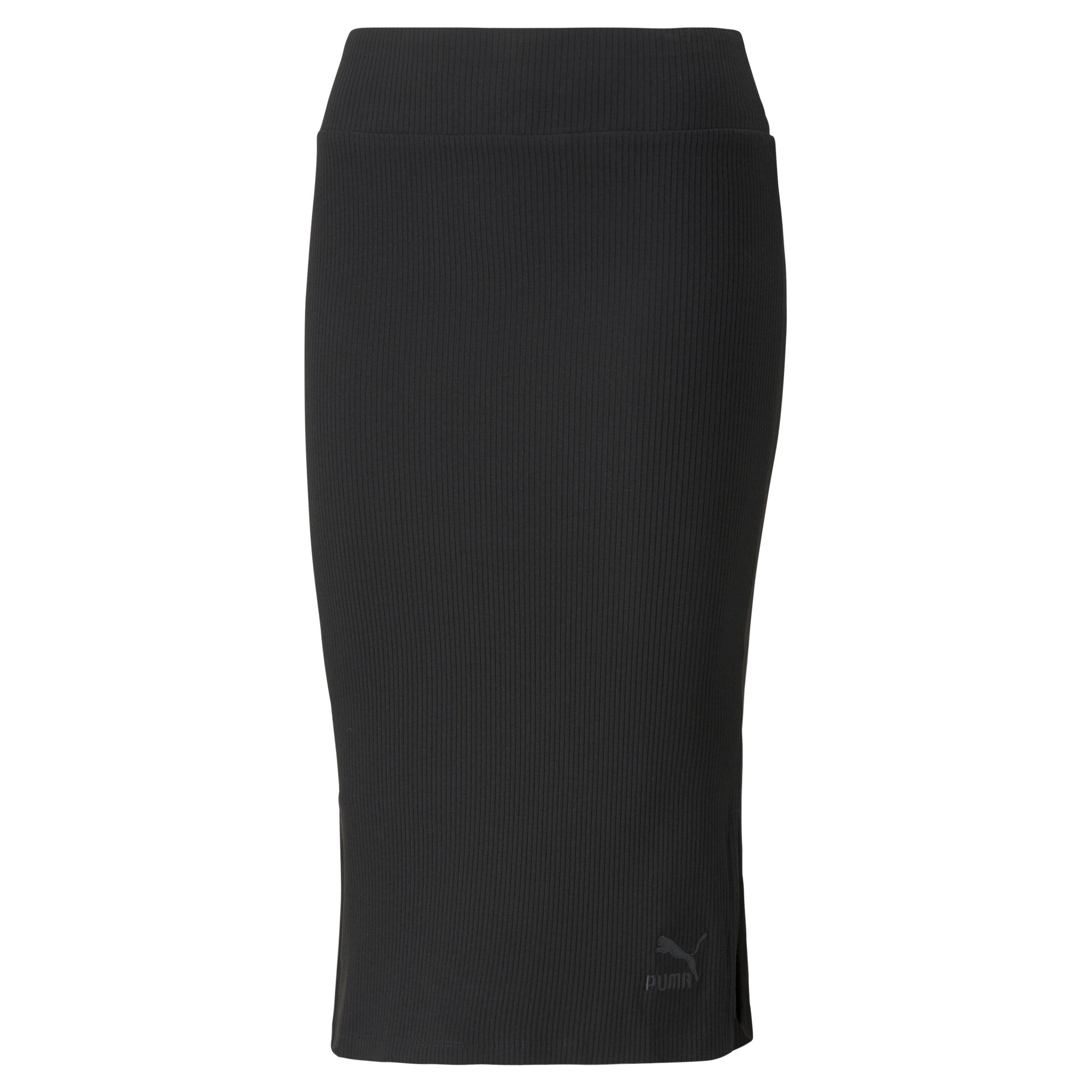 Classics Ribbed Midi Skirt, Black, large image number 0