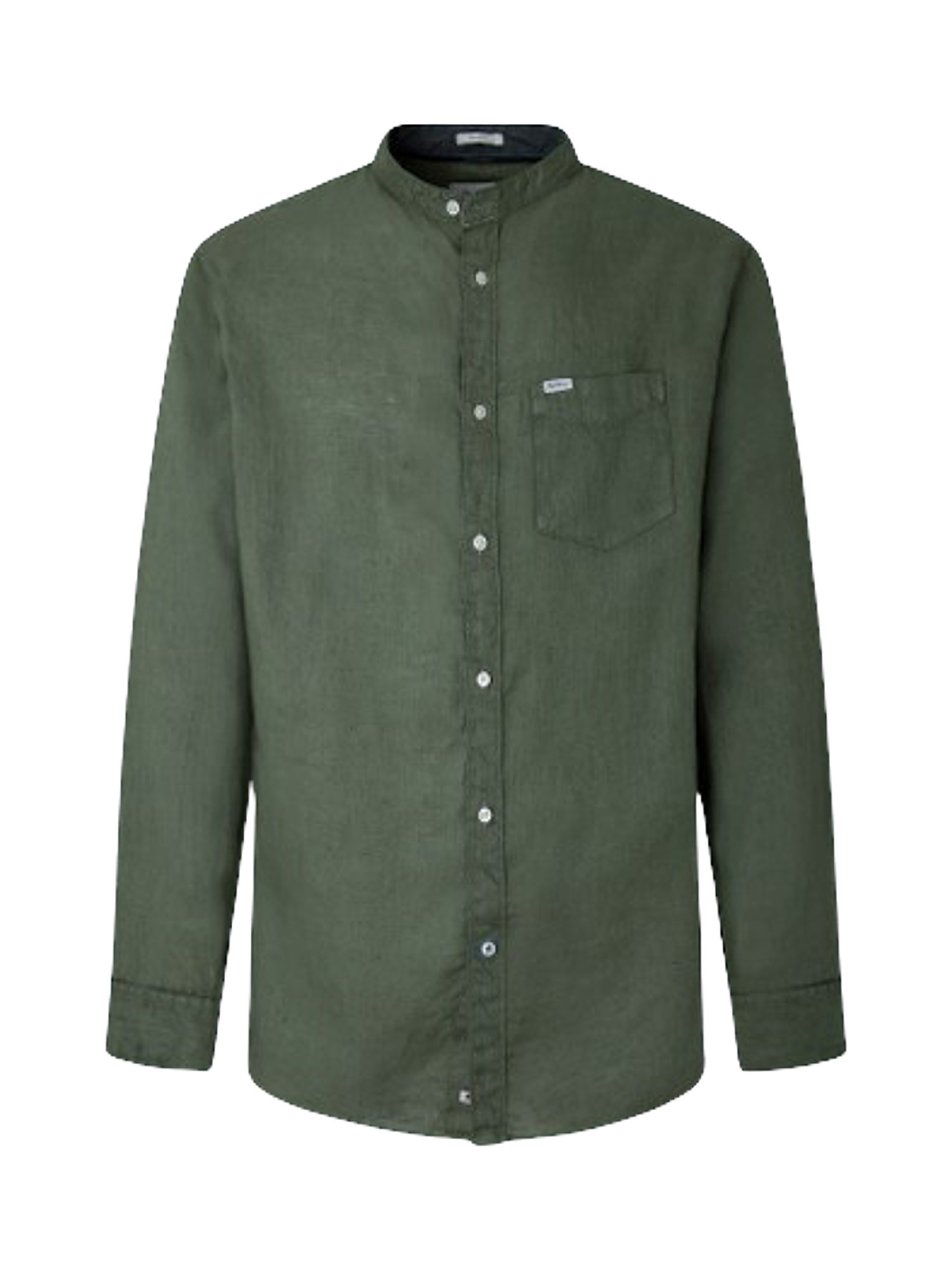 Camicia con colletto alla coreana patwin, Verde, large image number 0