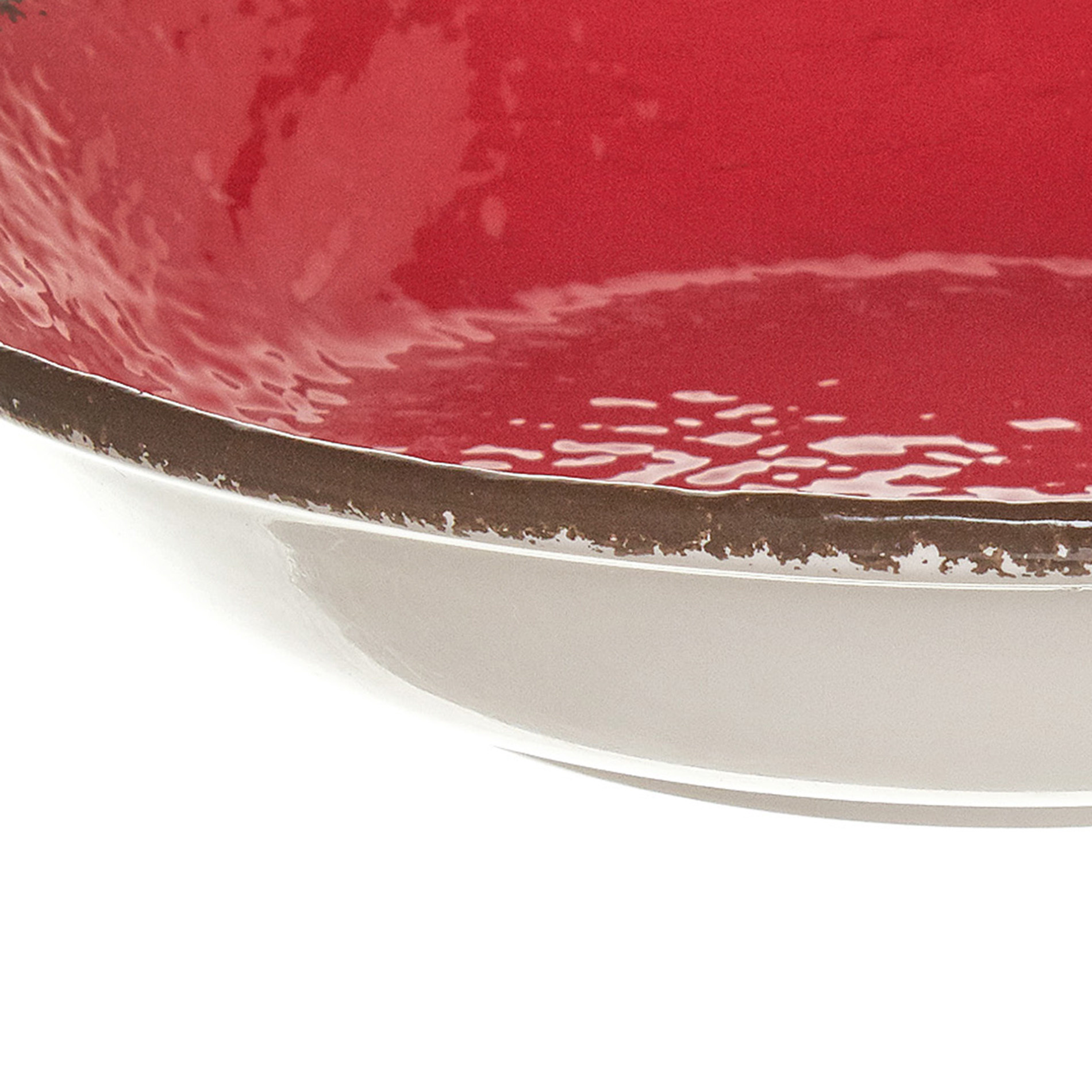 Preta handmade ceramic soup plate, Red, large image number 2