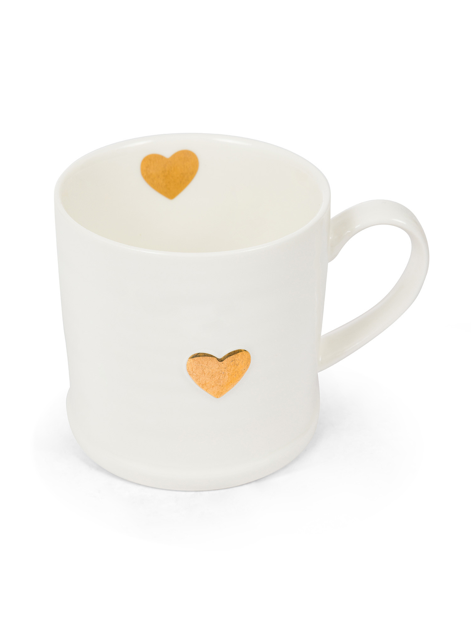 Mug in stoneware cuore oro, Oro, large image number 1