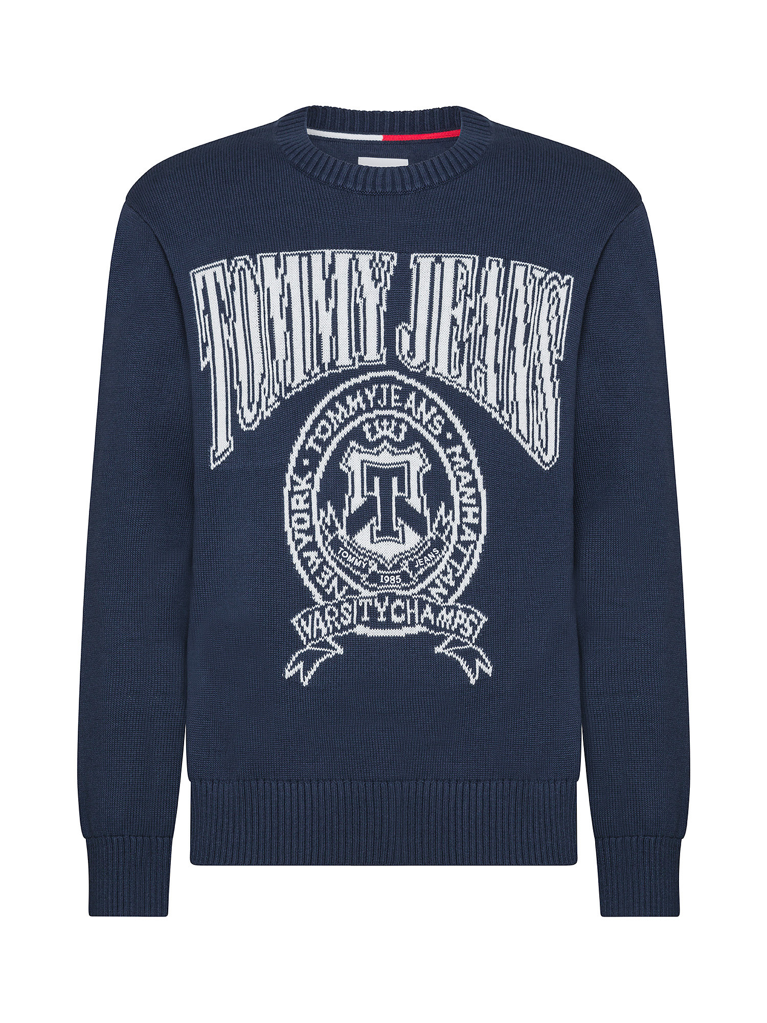 Tommy Jeans - Pullover relaxed fit in cotone, Blu scuro, large image number 0
