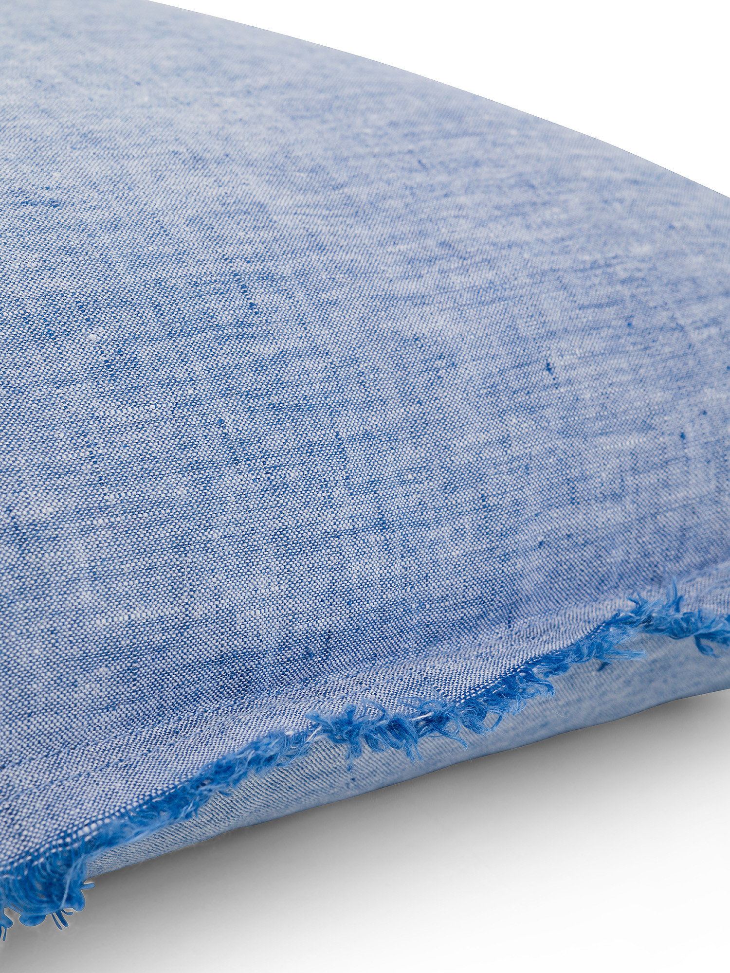 Solid color 100% linen cushion 45x45cm, Light Blue, large image number 2