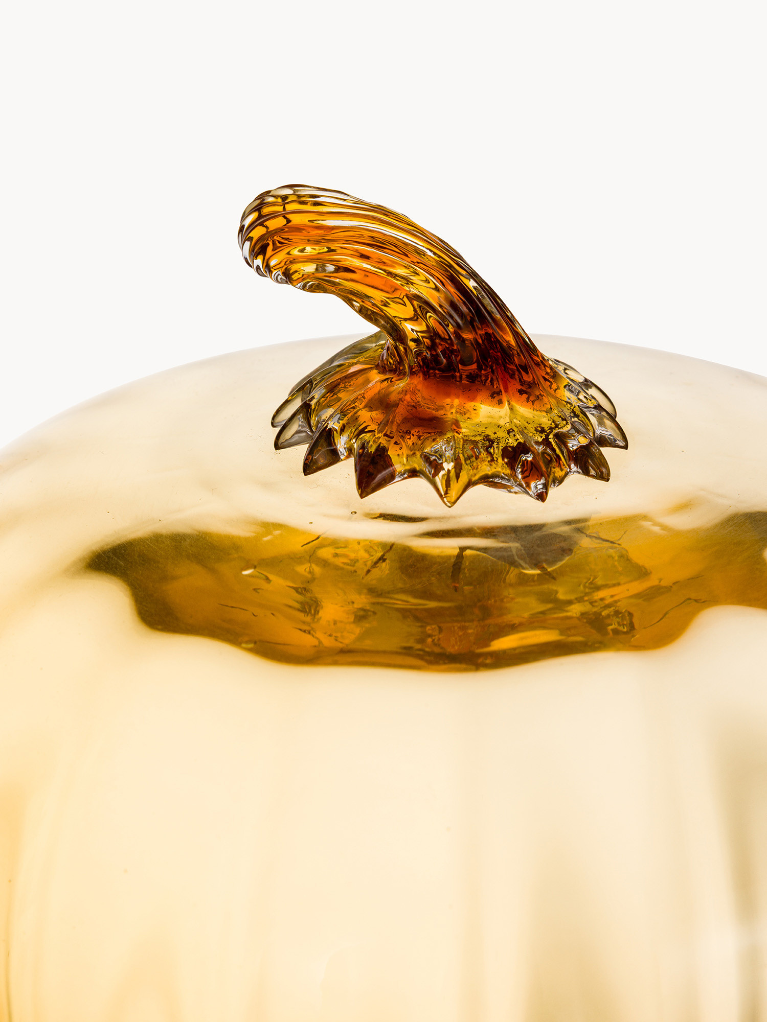 Colored glass pumpkin, Orange, large image number 1