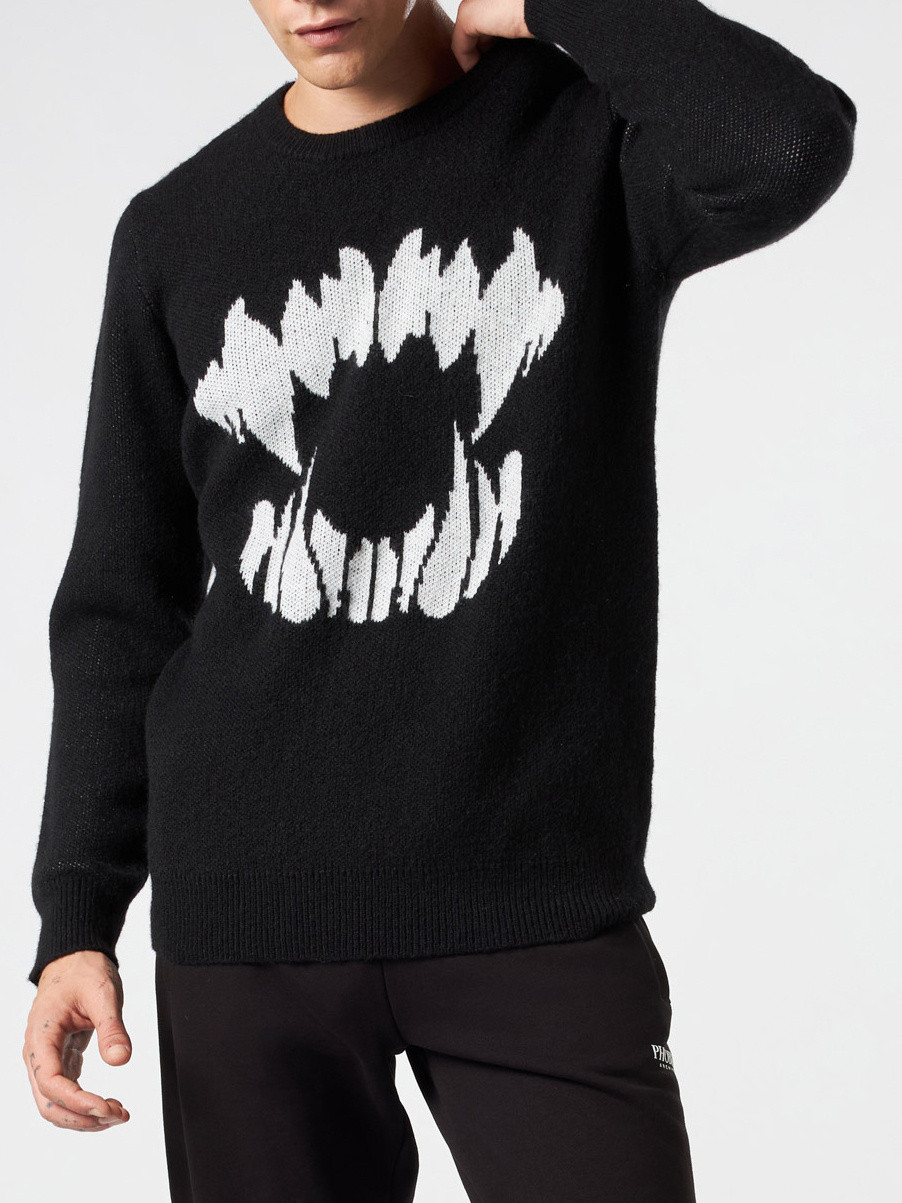 Phobia - Sweater with bite, Black, large image number 1