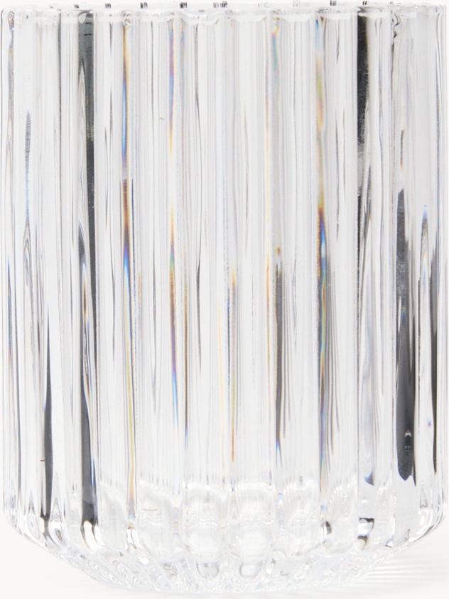 Fluted Glass Toothbrush Holder