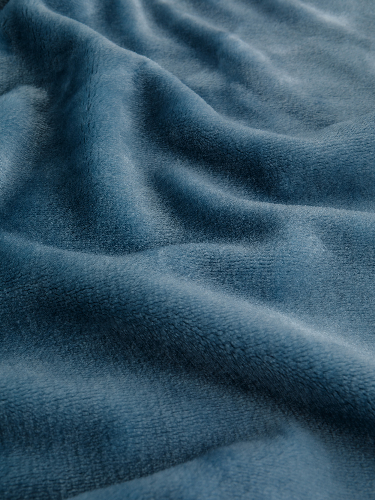 Maxi plaid in pile tinta unita, Blu, large image number 1