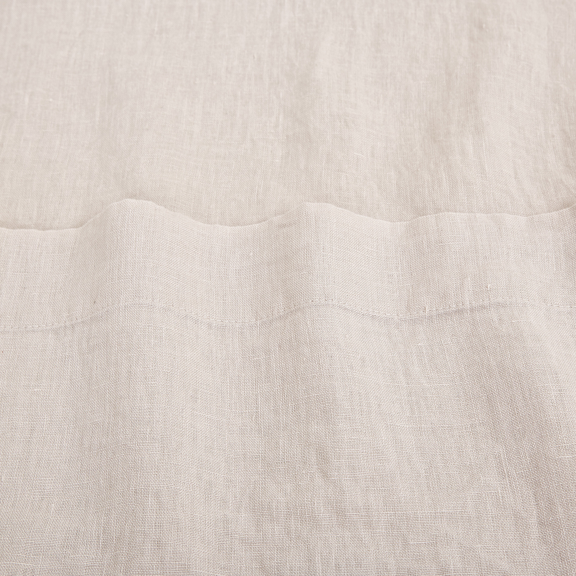 Plain flat sheet in 145 g linen, Cream, large image number 1