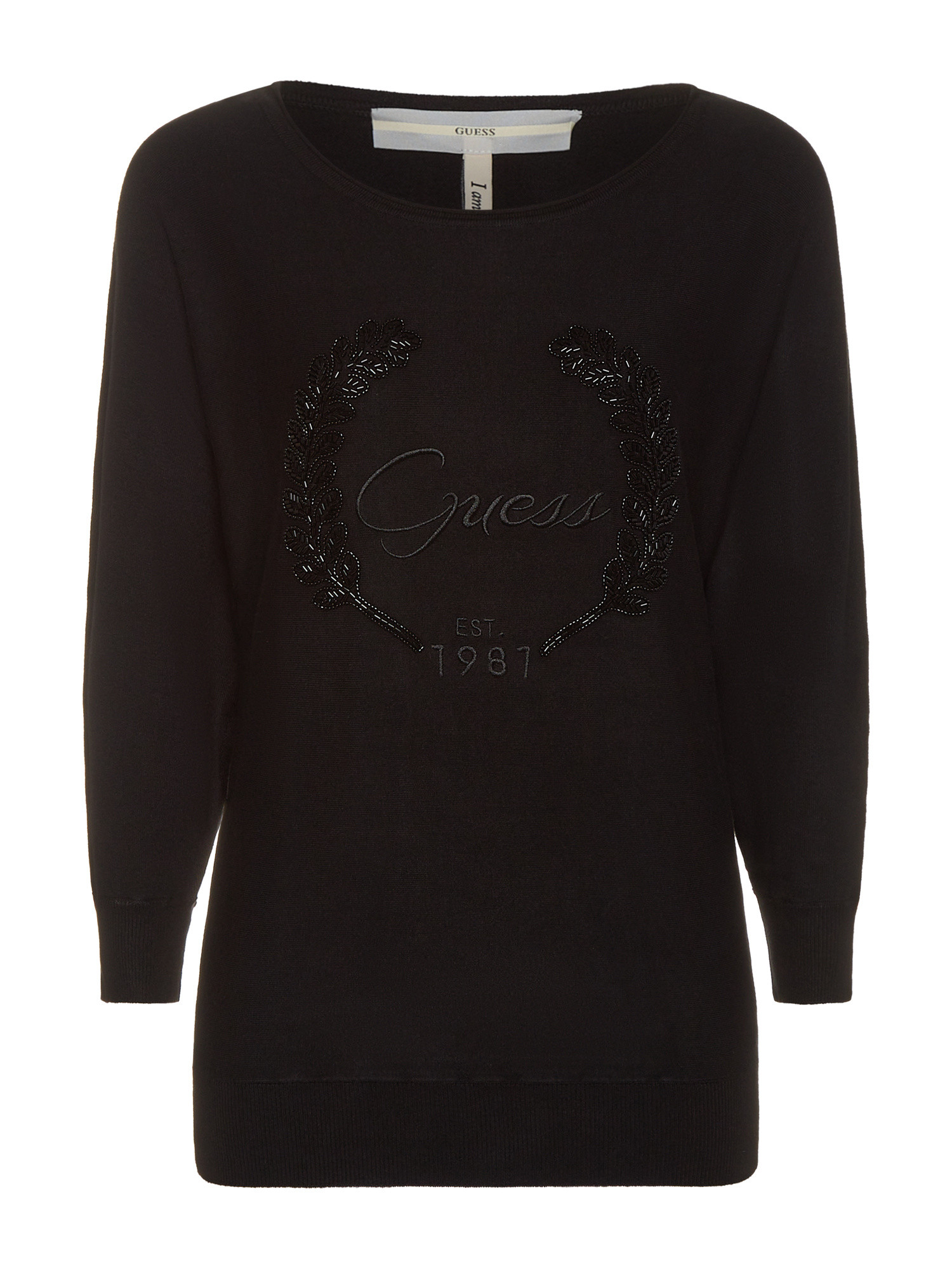 Guess - Maglione con logo, Nero, large image number 0