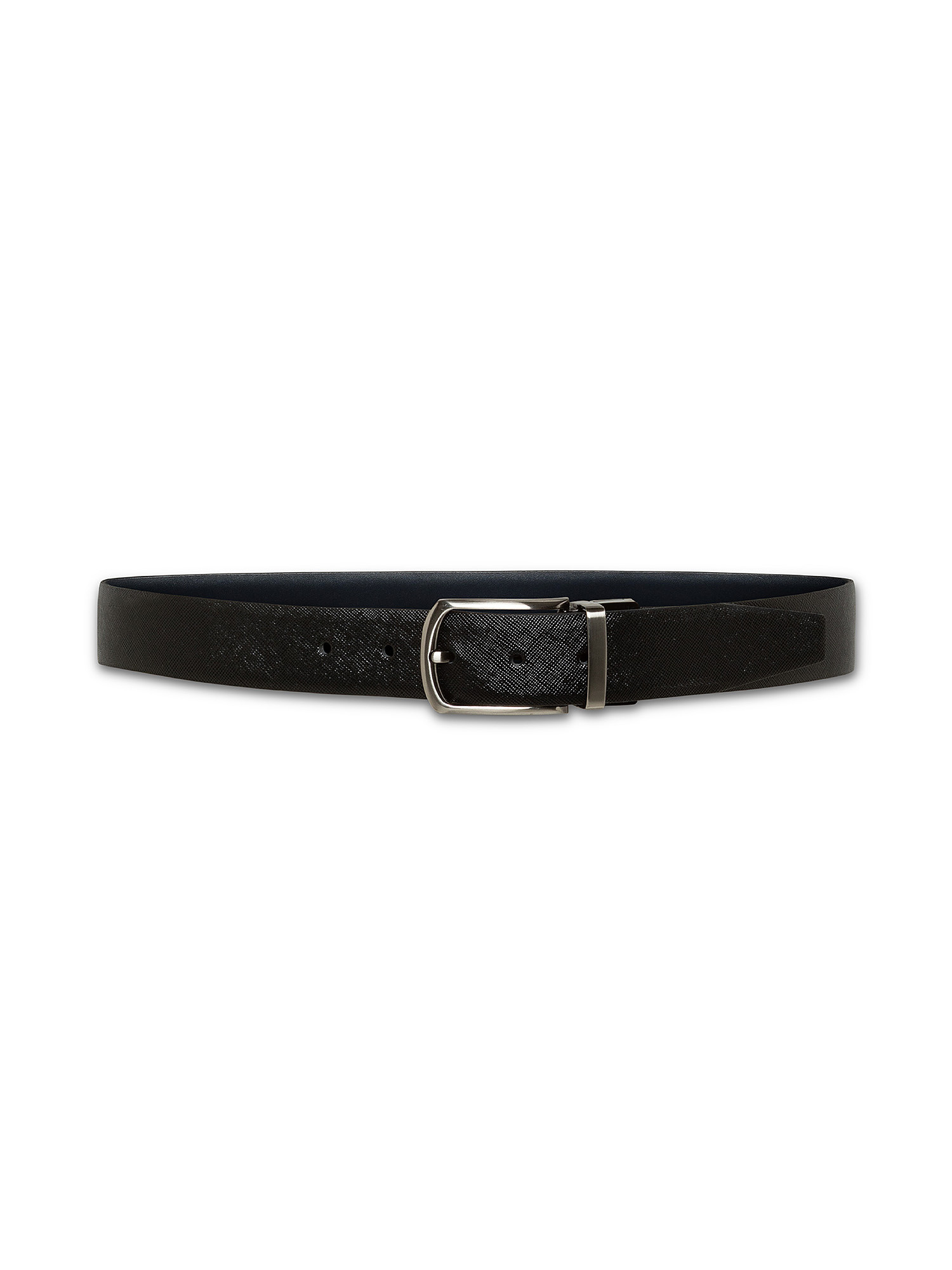 Reversible genuine leather belt, Blue, large image number 1